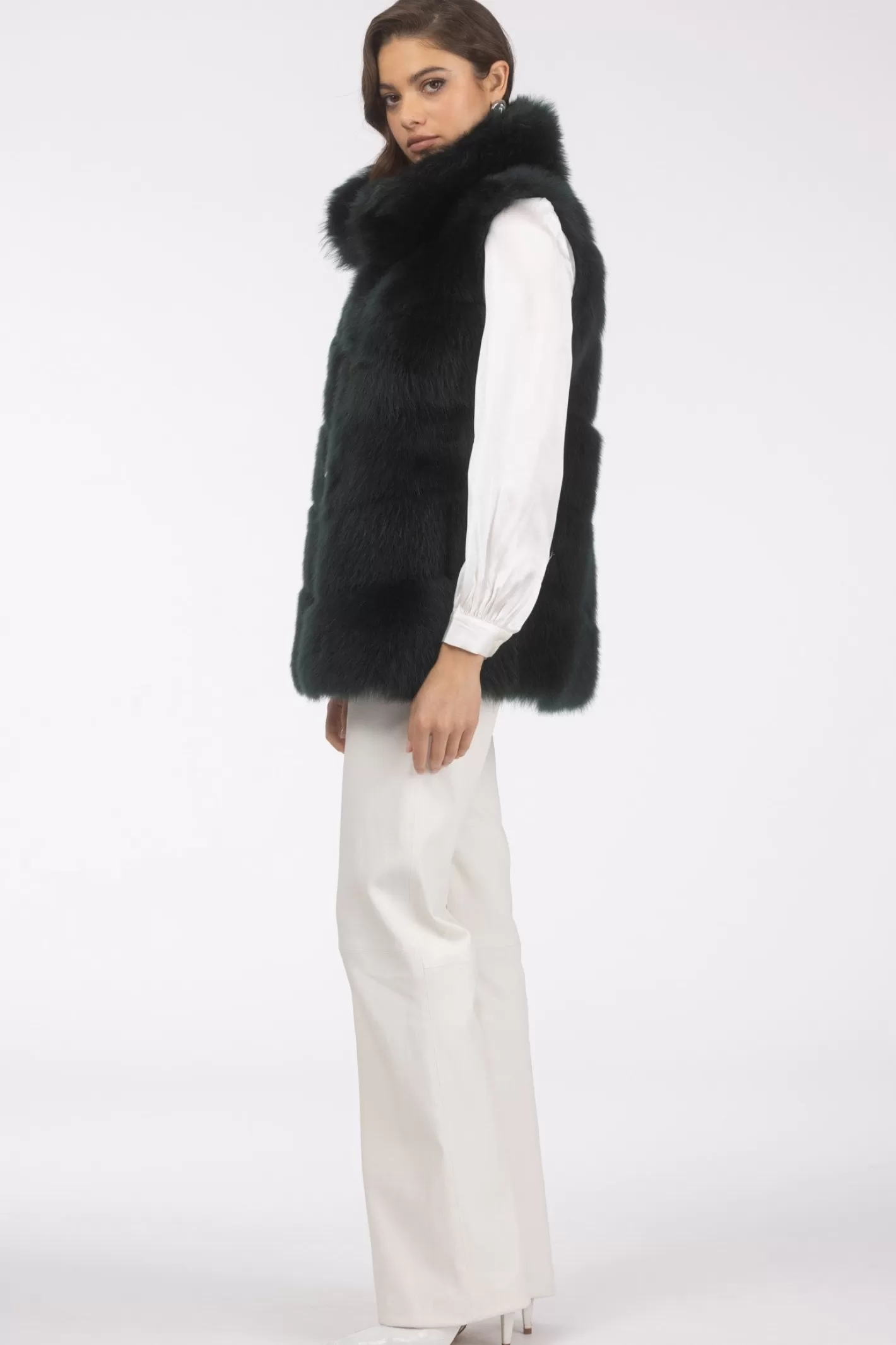 Veste réversible GORSKI Montréal - Doublure en laine mérinos et agneau shearling pour femme (Style décontracté élégant)