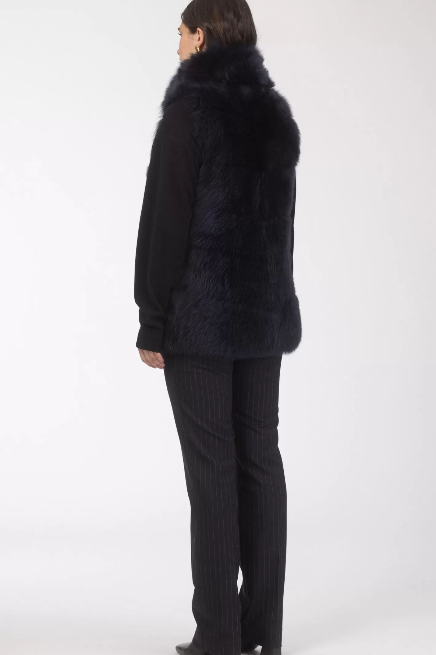 Veste réversible GORSKI Montréal - Doublure en laine mérinos et agneau shearling pour femme (Style décontracté élégant)