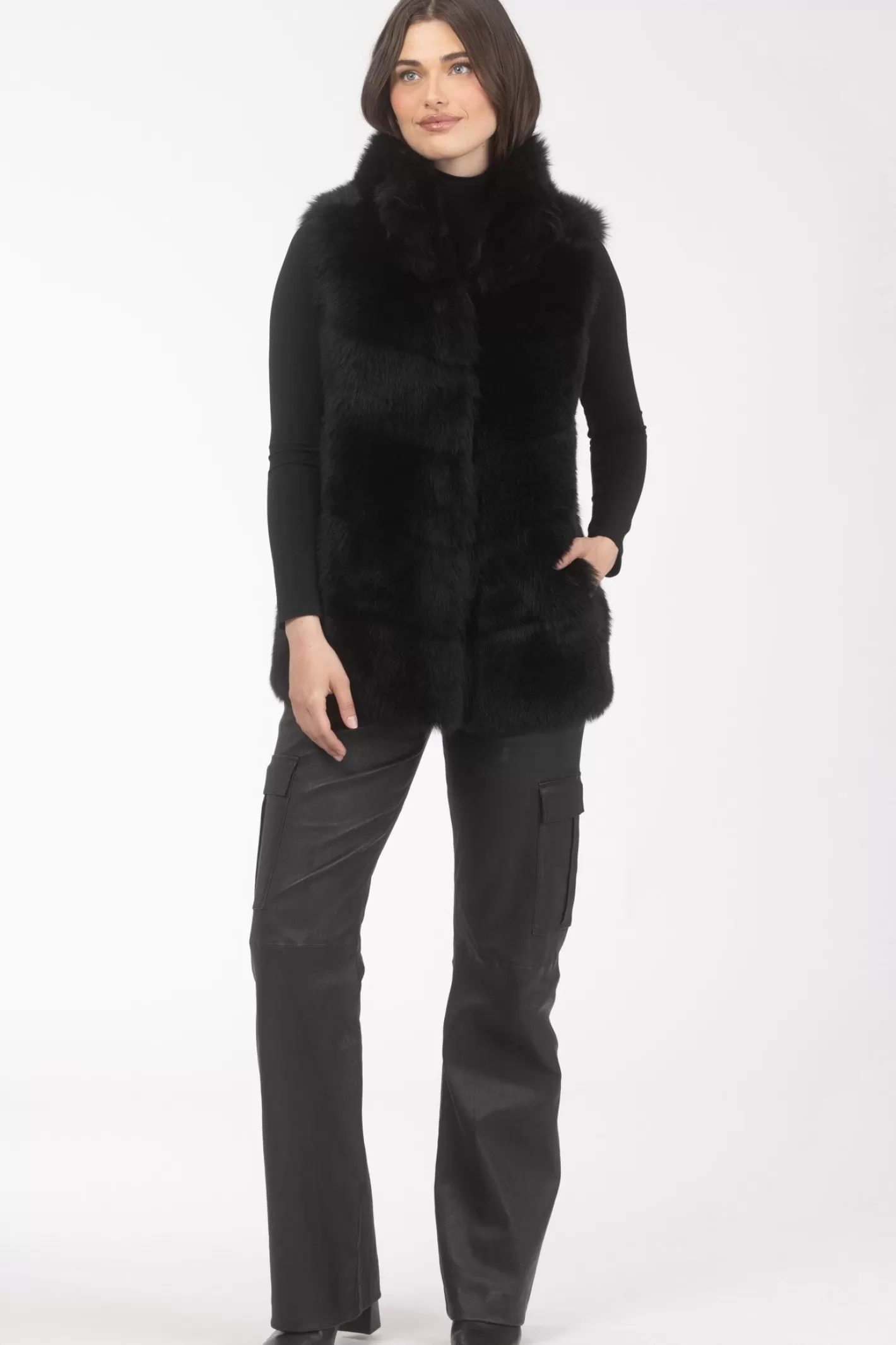 Veste réversible GORSKI Montréal - Doublure en laine mérinos et agneau shearling pour femme (Style décontracté élégant)