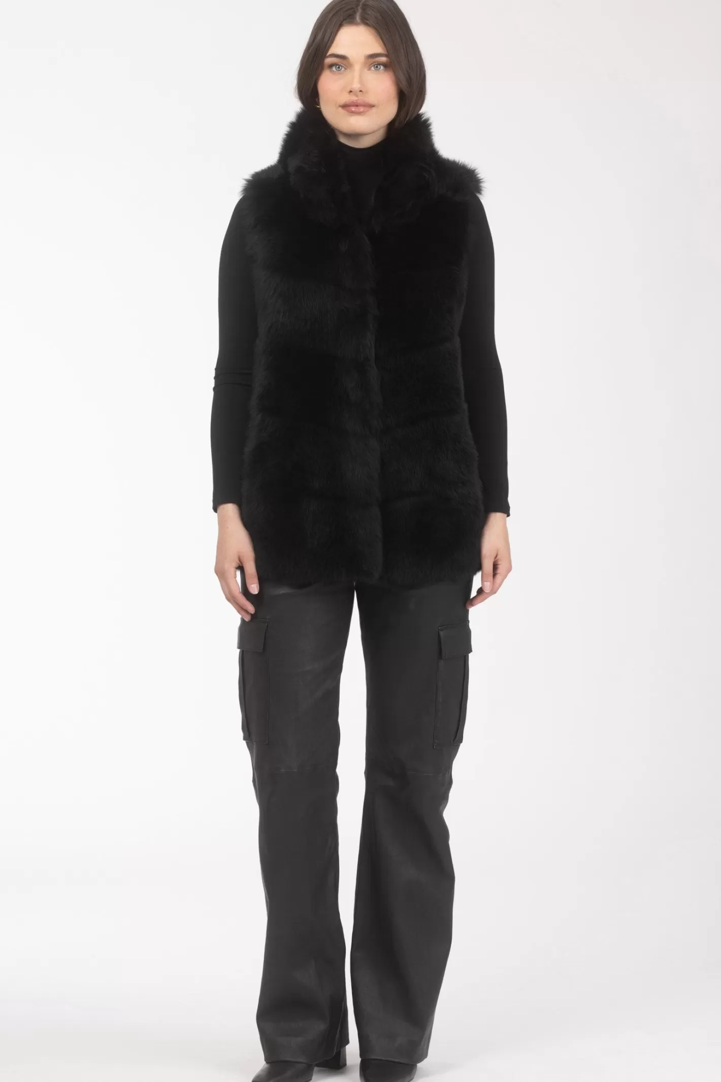 Veste réversible GORSKI Montréal - Doublure en laine mérinos et agneau shearling pour femme (Style décontracté élégant)