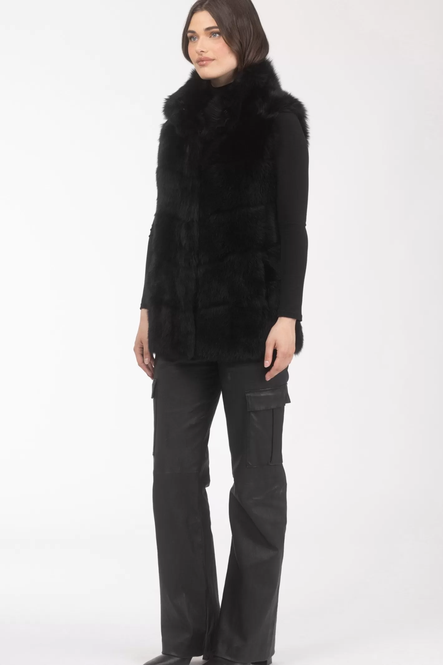 Veste réversible GORSKI Montréal - Doublure en laine mérinos et agneau shearling pour femme (Style décontracté élégant)
