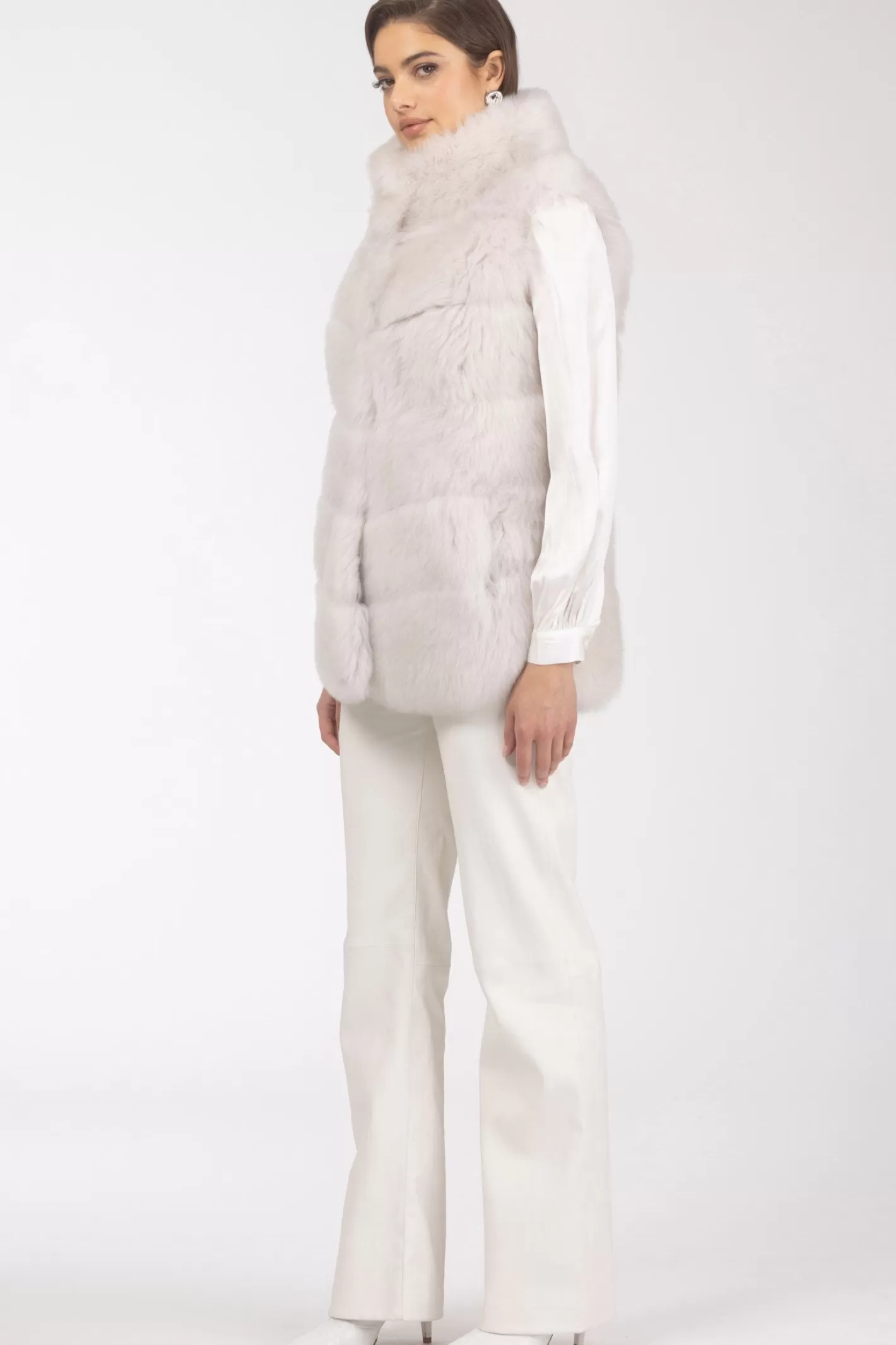 Veste réversible GORSKI Montréal - Doublure en laine mérinos et agneau shearling pour femme (Style décontracté élégant)