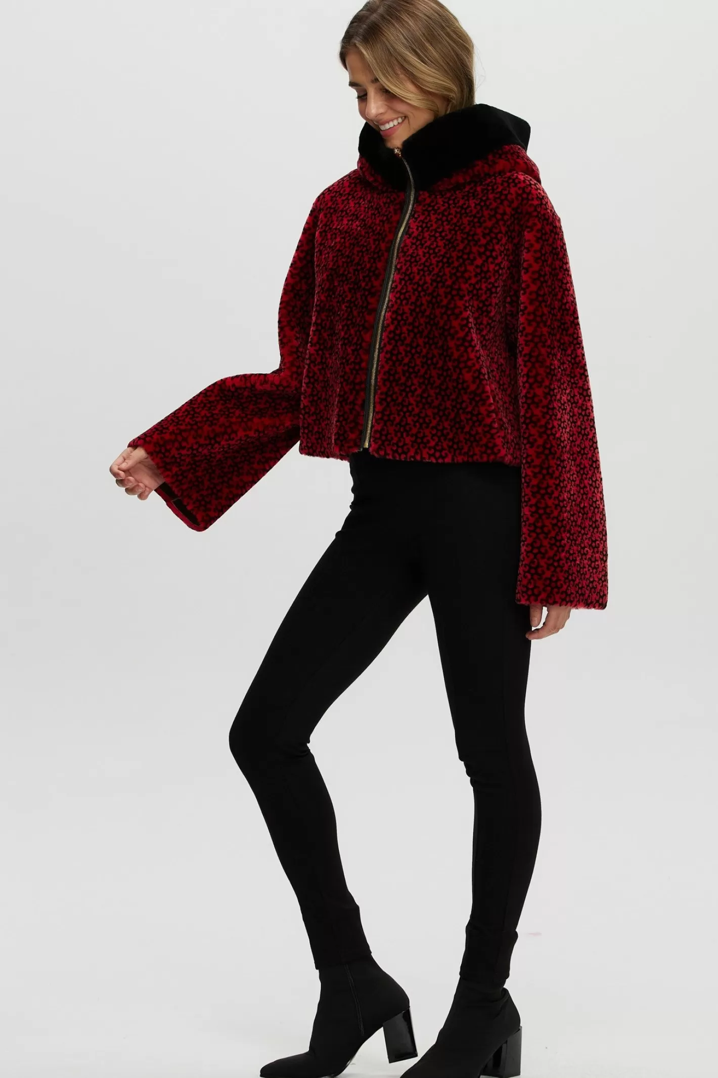 Manteau d'hiver réversible femme en laine mérinos et agneau - Style urbain Montréal par GORSKI