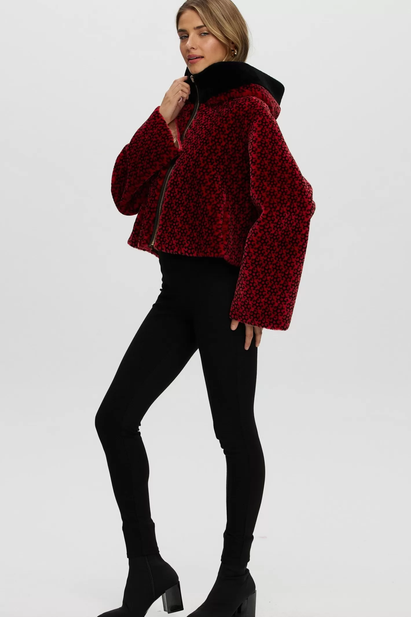 Manteau d'hiver réversible femme en laine mérinos et agneau - Style urbain Montréal par GORSKI