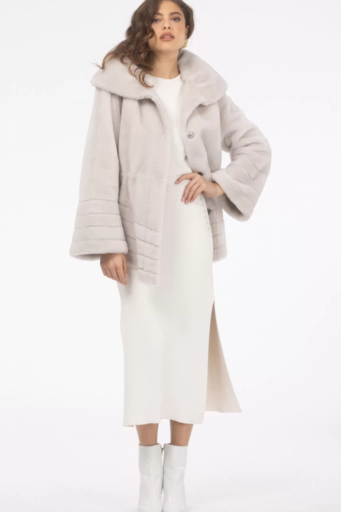Veste doudoune réversible GORSKI style Montréal - Mélange mérinos et agneau à laine vierge avec capuche amovible pour l'hiver