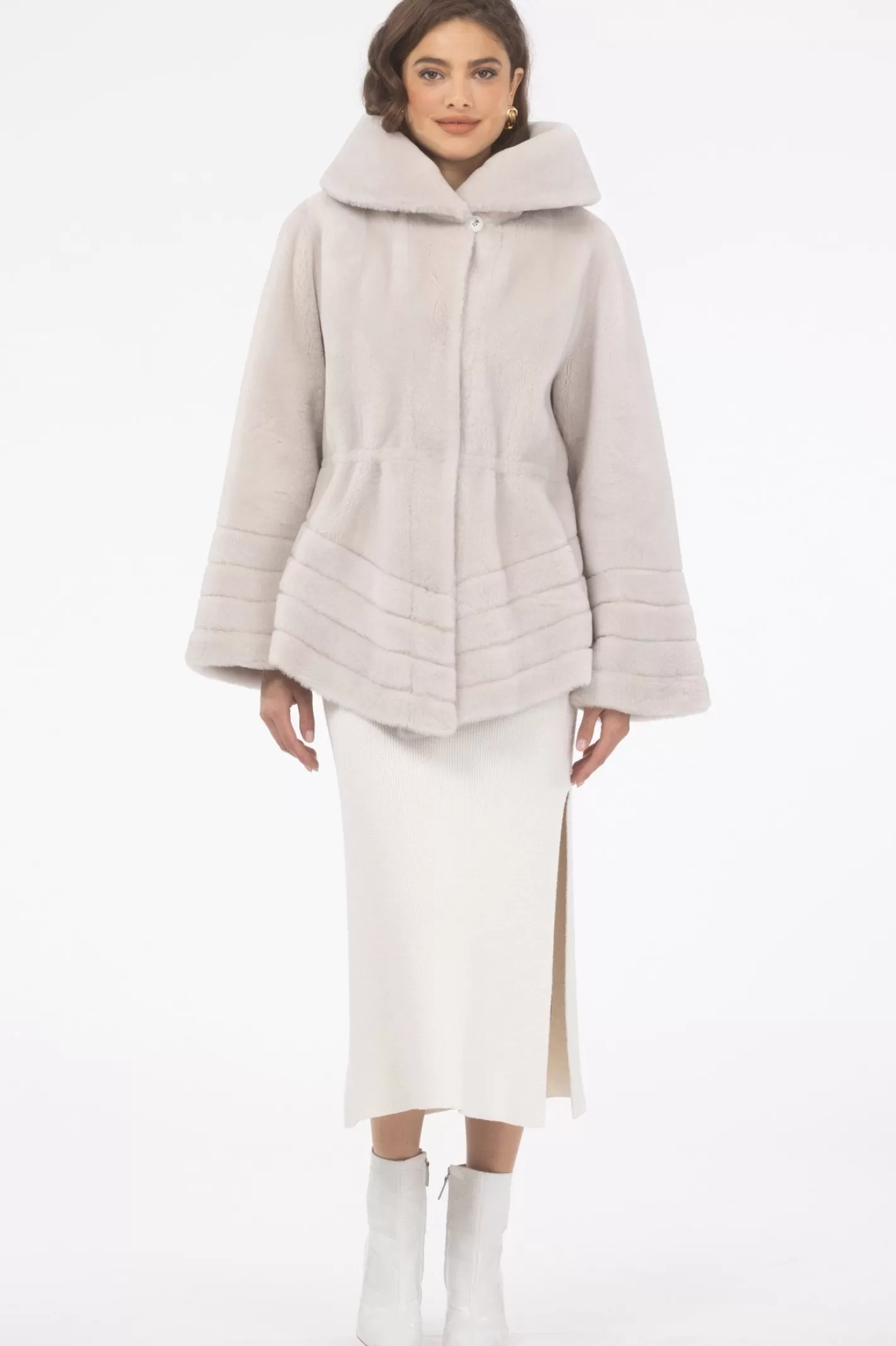 Veste doudoune réversible GORSKI style Montréal - Mélange mérinos et agneau à laine vierge avec capuche amovible pour l'hiver