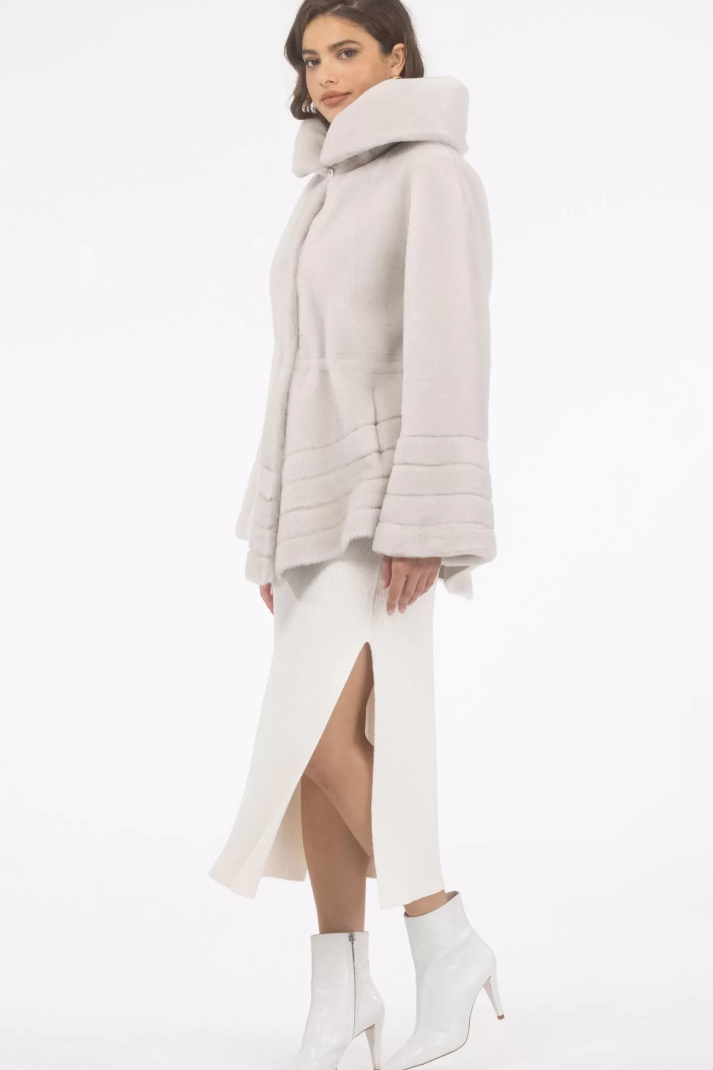 Veste doudoune réversible GORSKI style Montréal - Mélange mérinos et agneau à laine vierge avec capuche amovible pour l'hiver