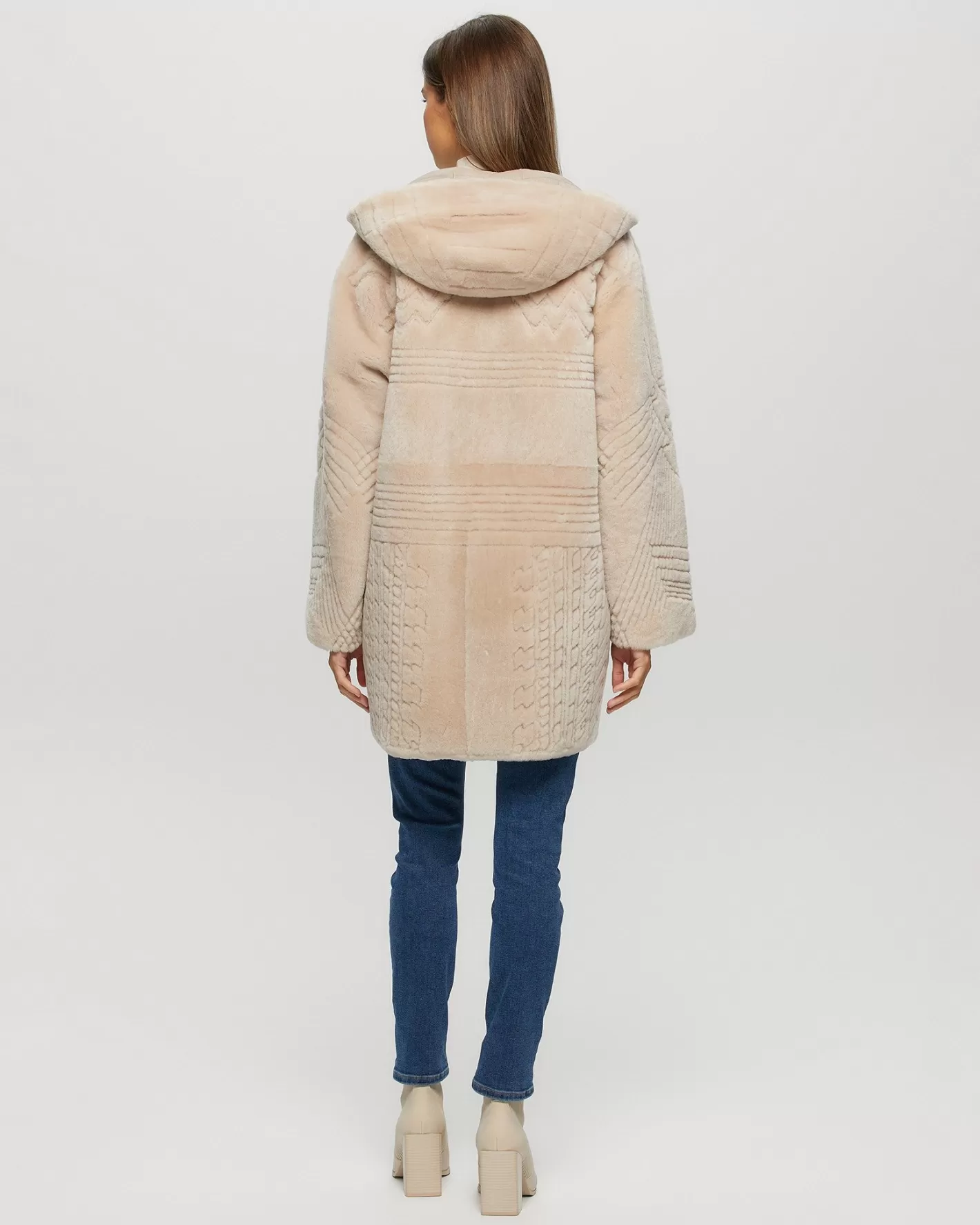 Doudoune réversible GORSKI Montréal en agneau shearling - Design rainuré et coupe premium pour femme