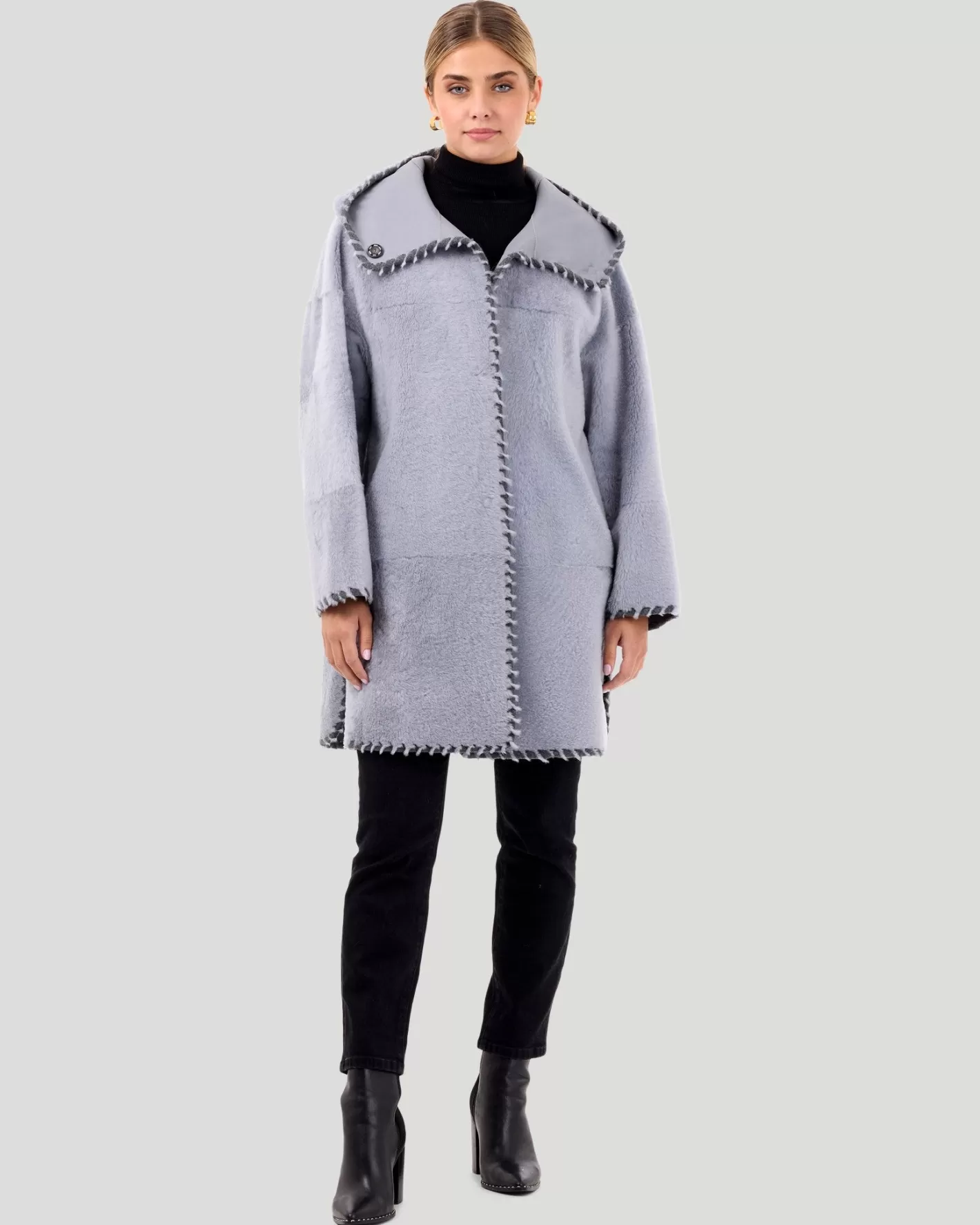 Parka réversible GORSKI Montréal en agneau shearling - Détails luxueux en laine et cachemire pour femme - Édition exclusive hiver