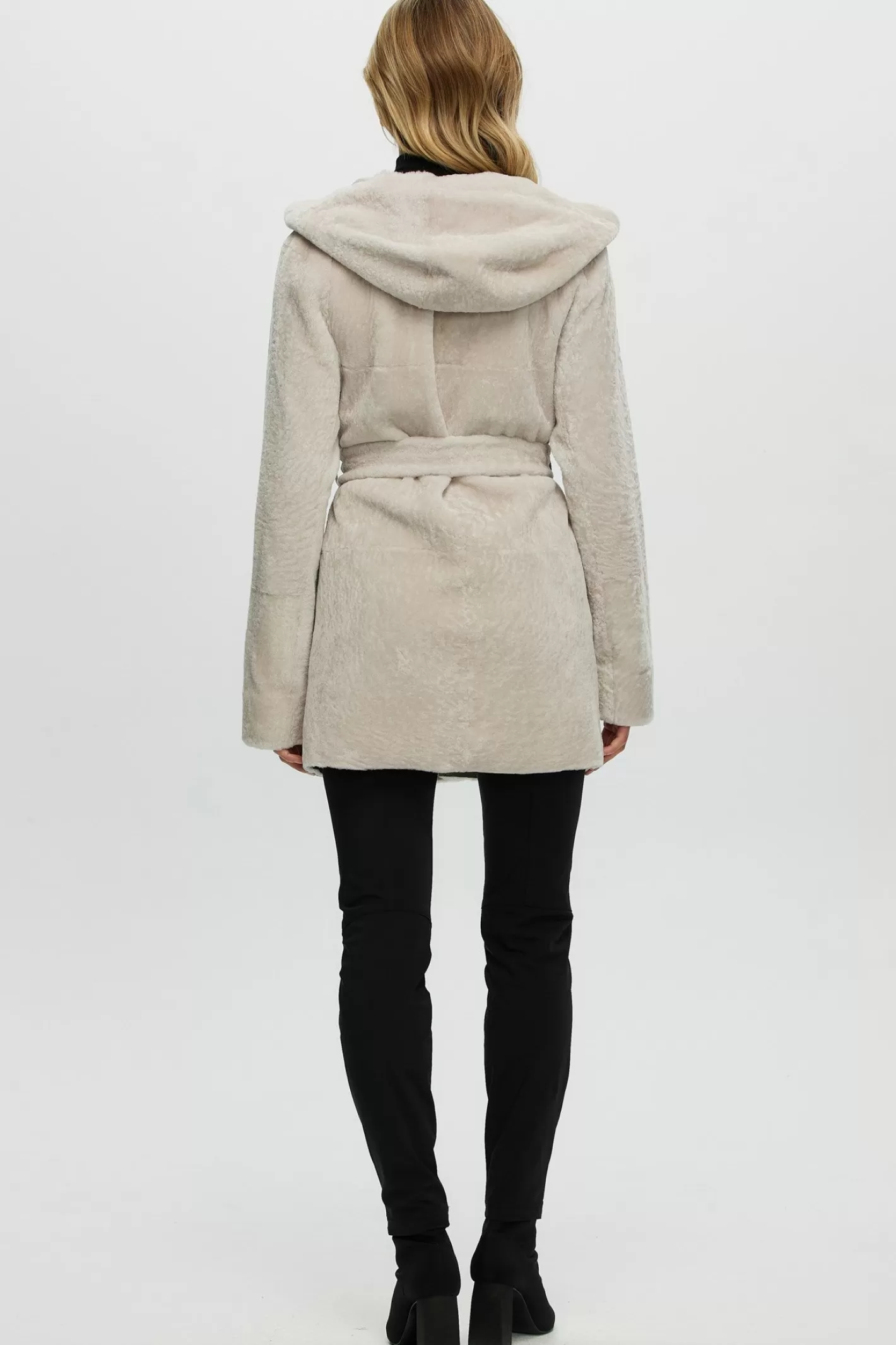 Parka réversible femme GORSKI Montréal - Doudoune en agneau shearling avec fermeture éclair