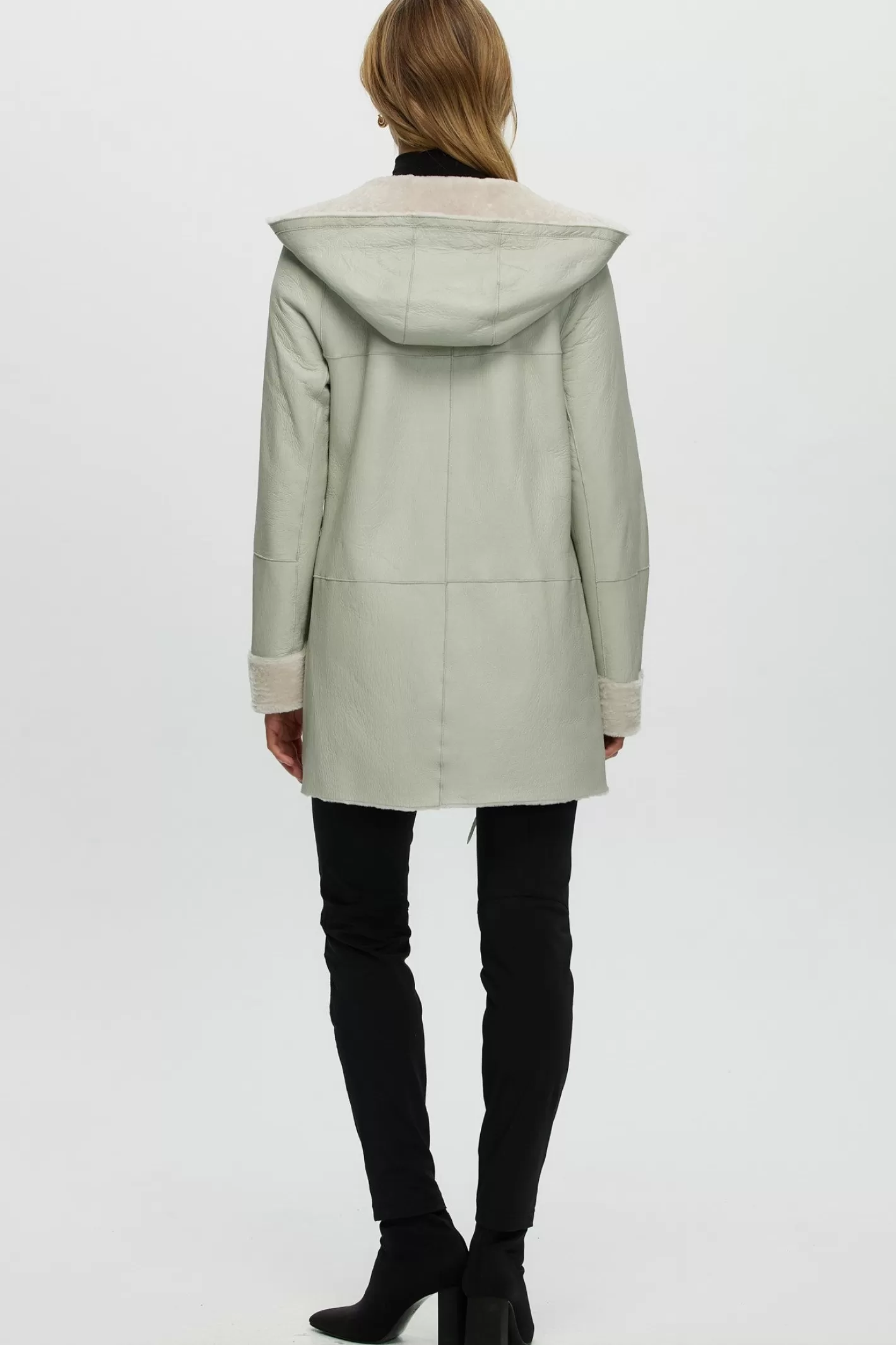 Parka réversible femme GORSKI Montréal - Doudoune en agneau shearling avec fermeture éclair