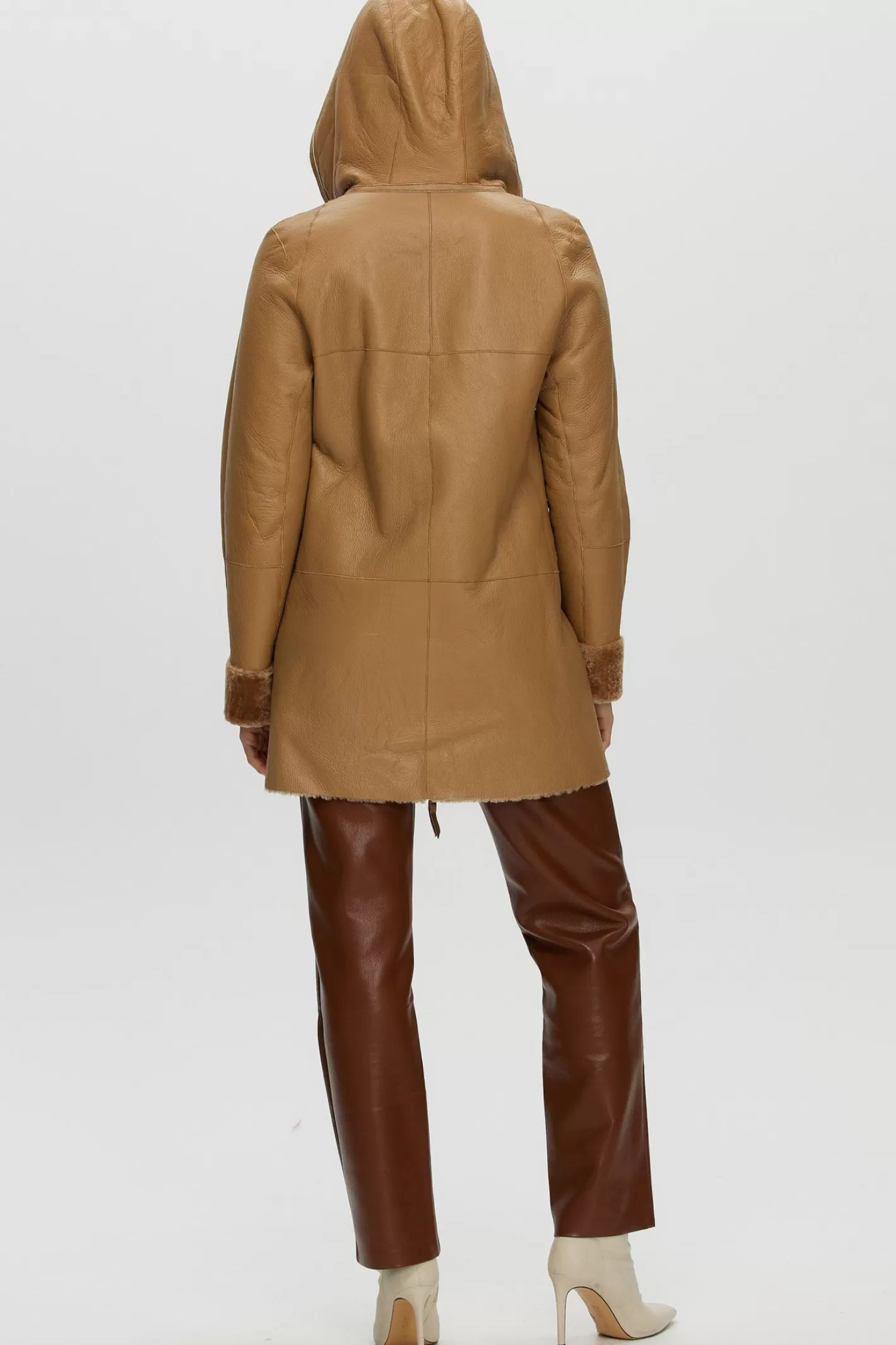 Parka réversible femme GORSKI Montréal - Doudoune en agneau shearling avec fermeture éclair