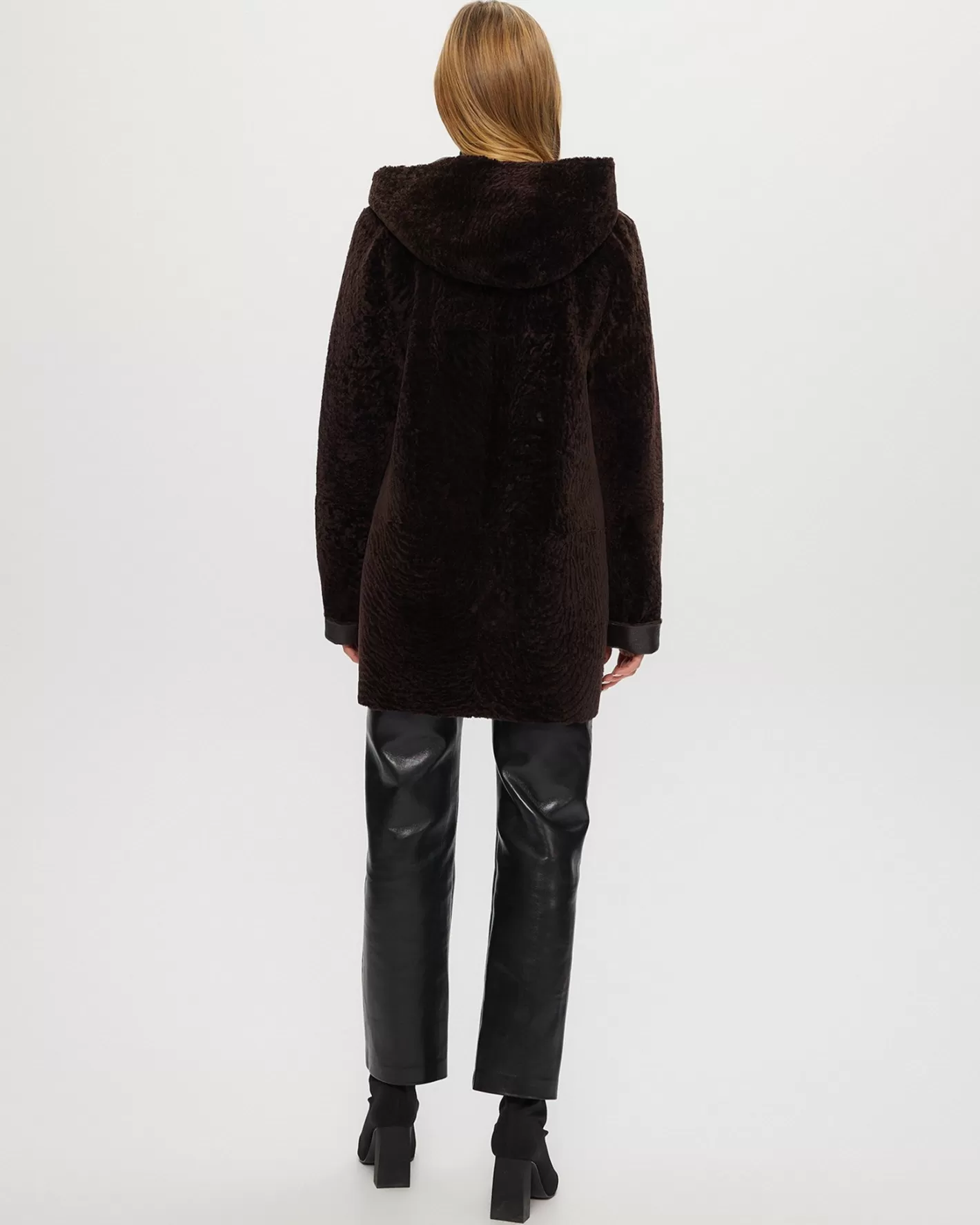 Parka réversible femme GORSKI Montréal - Doudoune en agneau shearling avec fermeture éclair