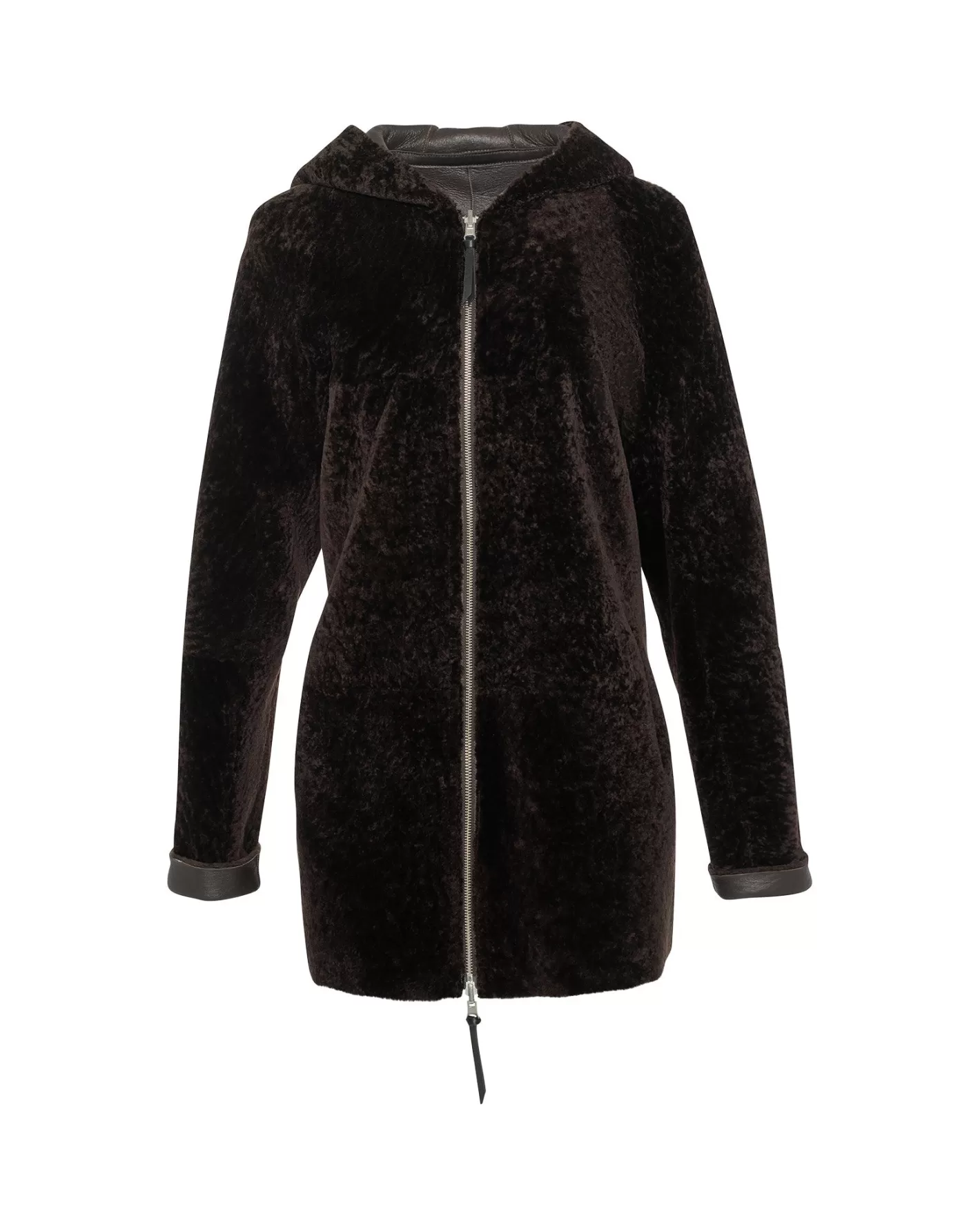 Parka réversible femme GORSKI Montréal - Doudoune en agneau shearling avec fermeture éclair