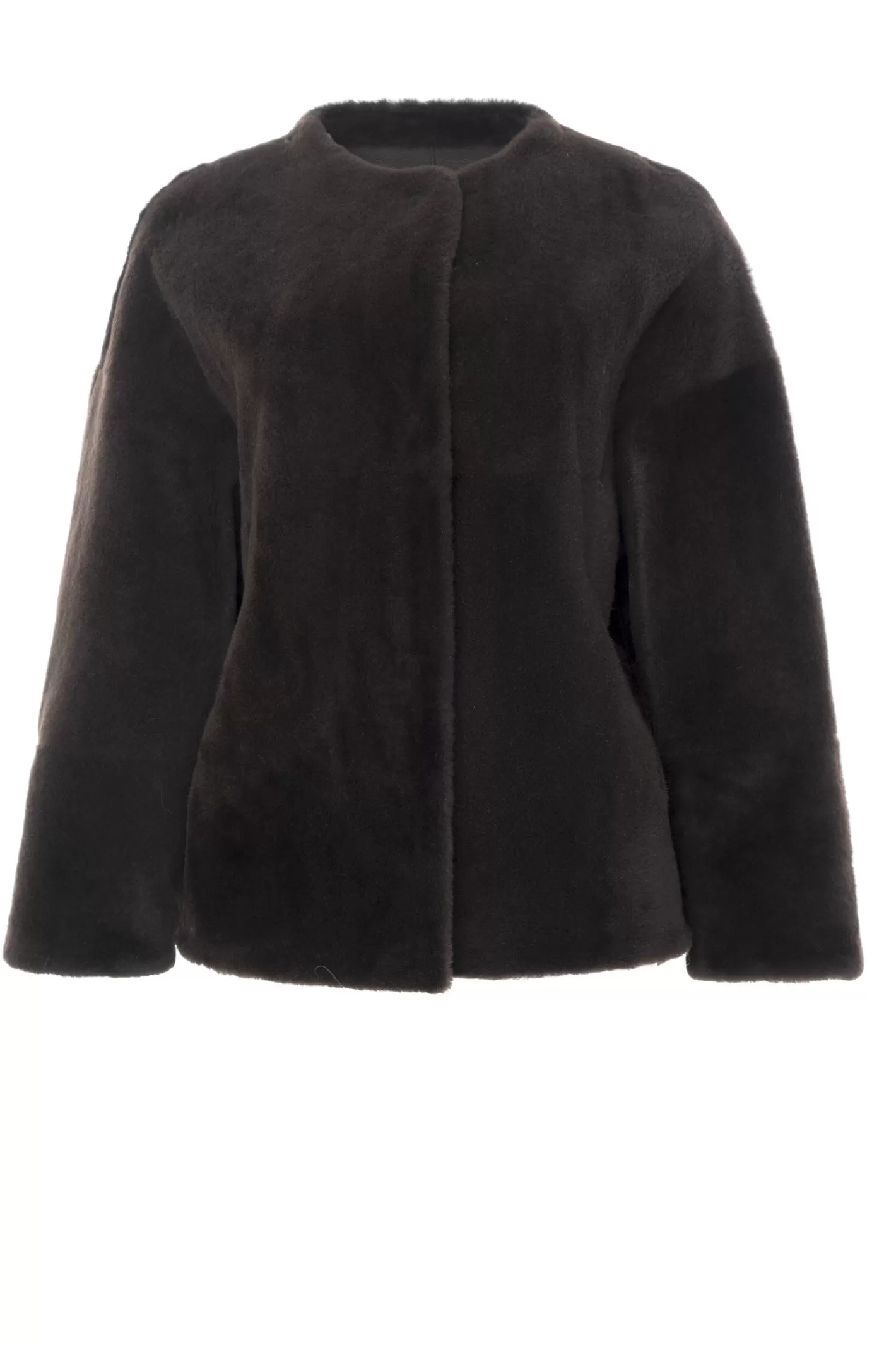 Doudoune réversible femme en agneau shearling - Design Montréal par GORSKI (Sans col, coupe ajustée) 

J'ai opté pour une structure syntaxique naturelle en français avec : 
1. Terme familier 