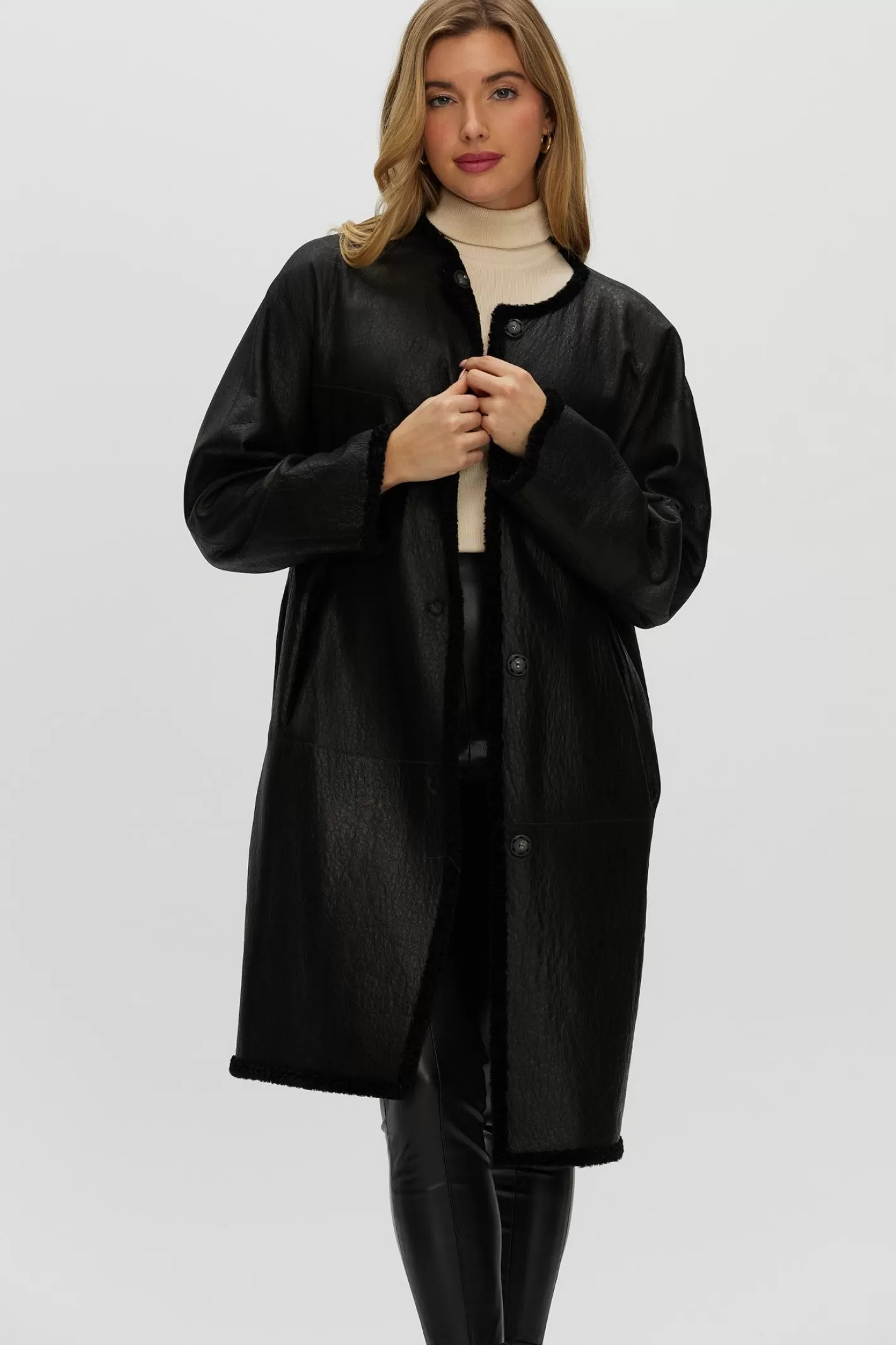 GORSKI Veste courte réversible en agneau shearling - Édition spéciale Montréal pour femme