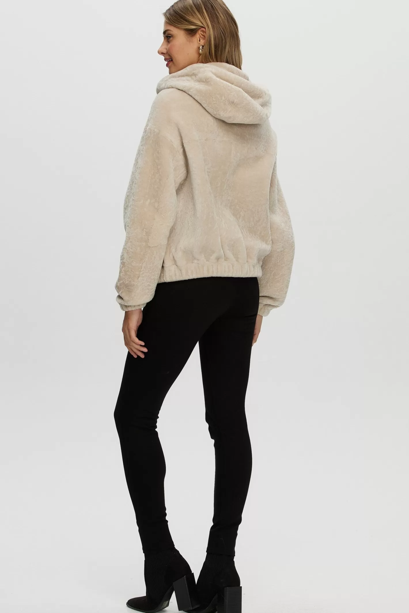 Doudoune urbaine réversible Gorski Montréal – Confort hiver en mouton shearling, fermeture éclair pratique (Femme)