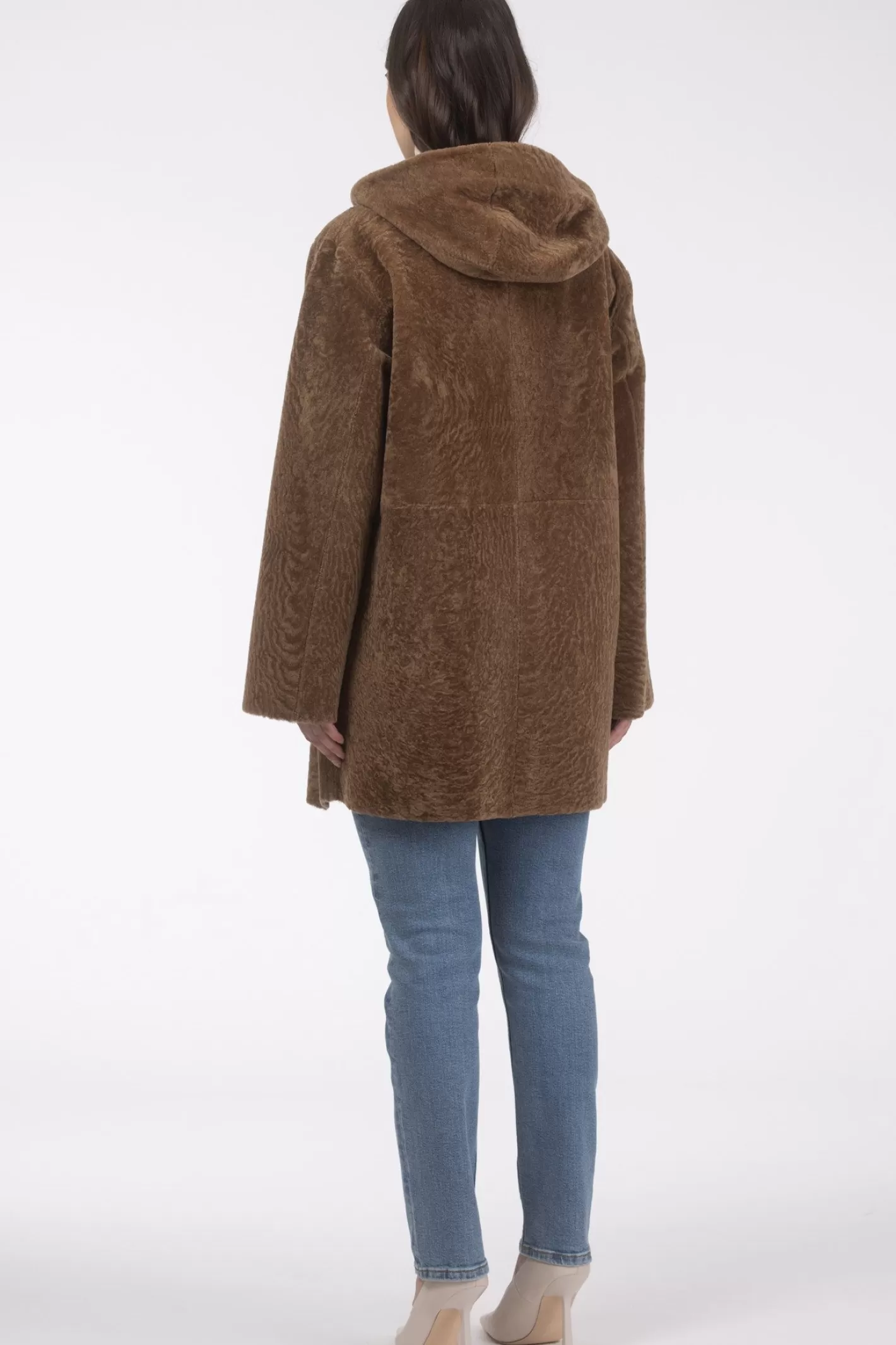 GORSKI Montréal – Doudoune réversible en agneau sherpa texturé pour femme – Style urbain hivernal