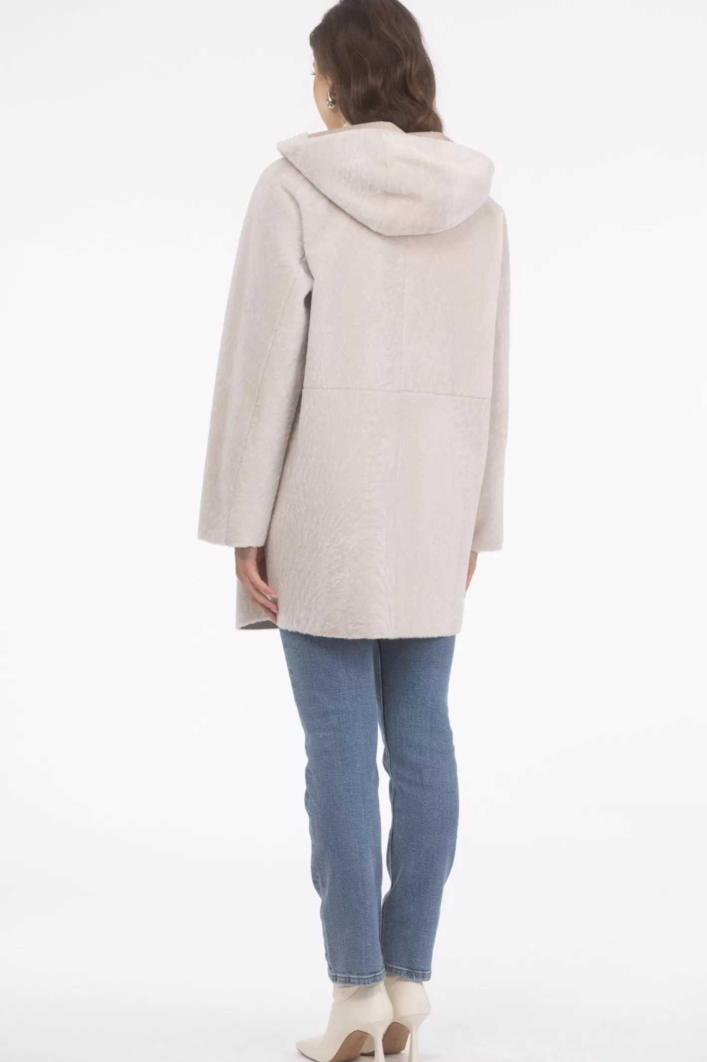 GORSKI Montréal – Doudoune réversible en agneau sherpa texturé pour femme – Style urbain hivernal