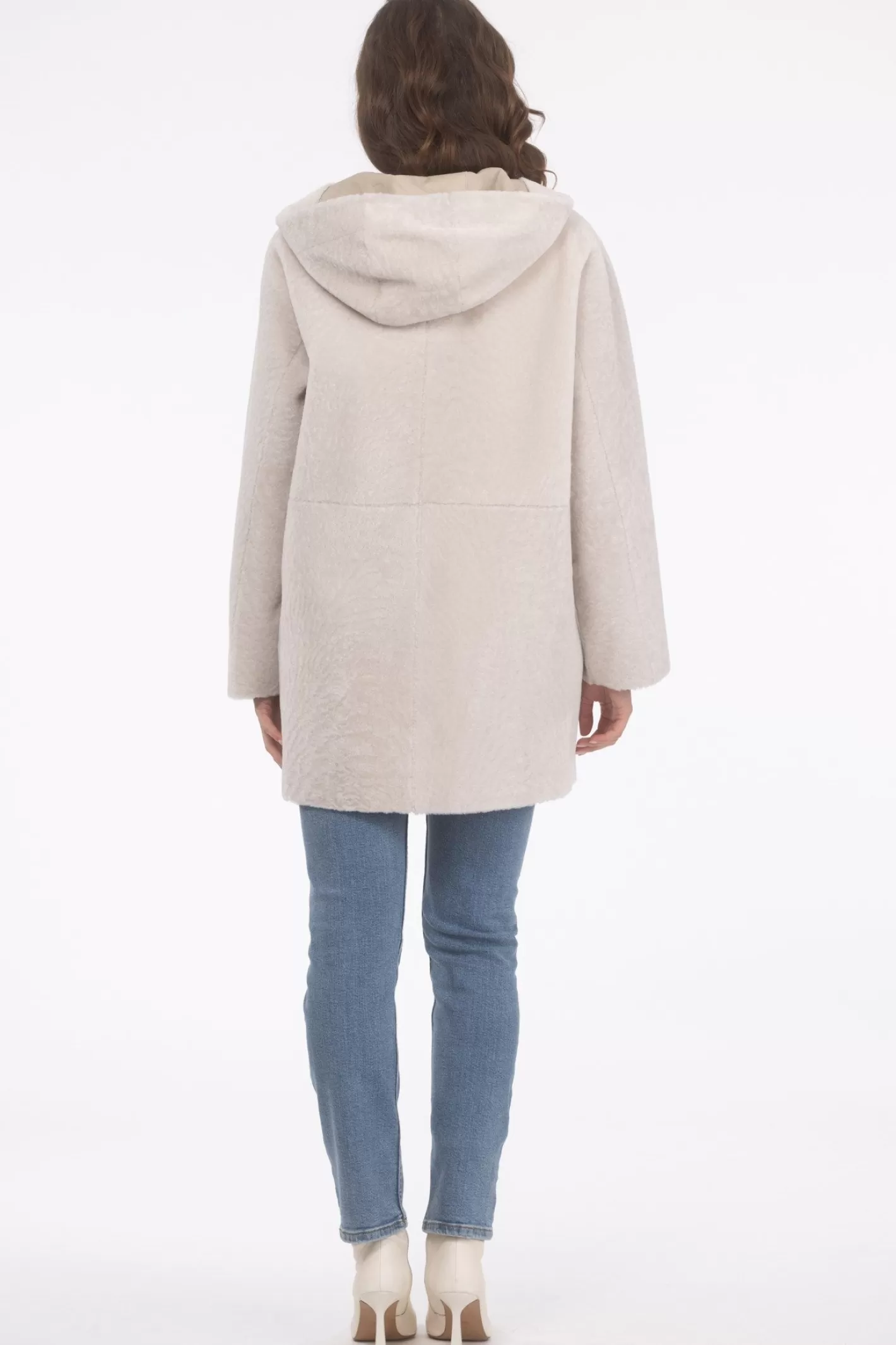 GORSKI Montréal – Doudoune réversible en agneau sherpa texturé pour femme – Style urbain hivernal