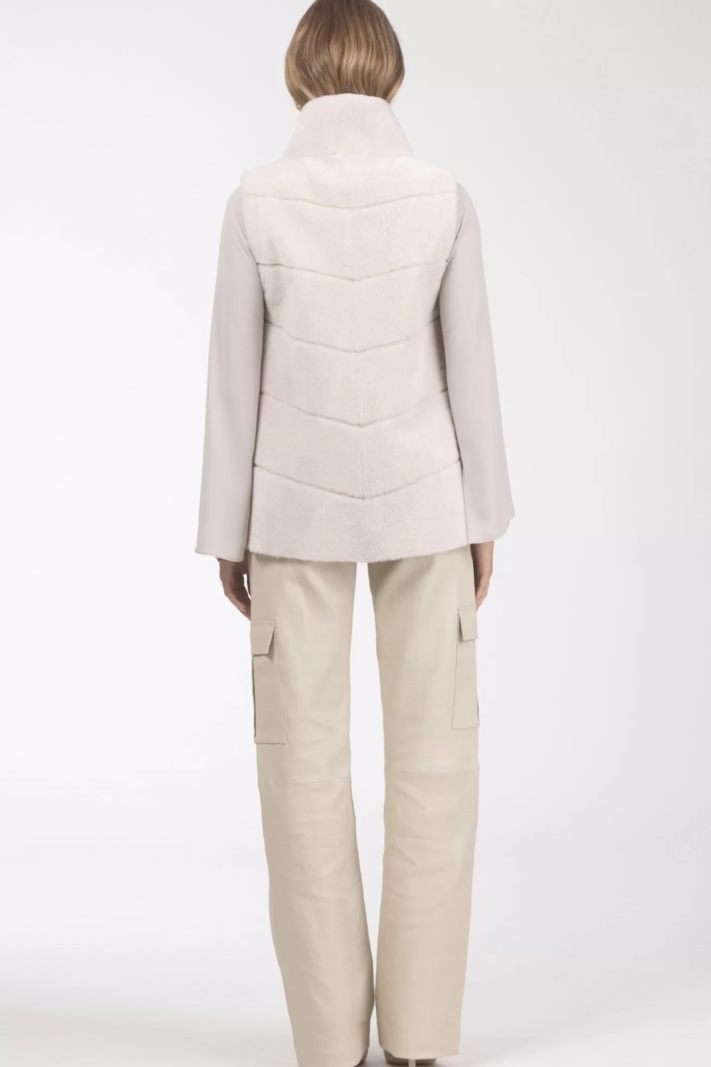 Veste réversible en agneau shearling texturé - Style confortable Montréal pour femme (Collection GORSKI)