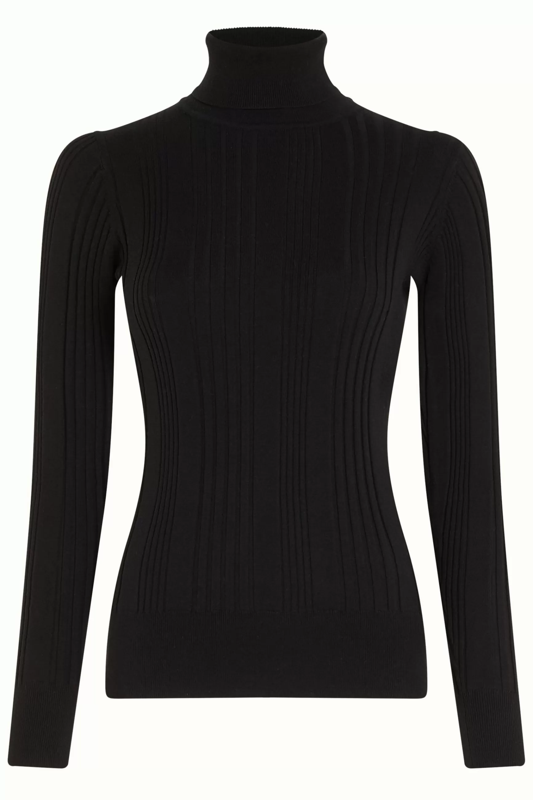Élégant col roulé en maille côtes King Louie - Pull femme intemporel pour looks sophistiqués | Collection Printemps 2024