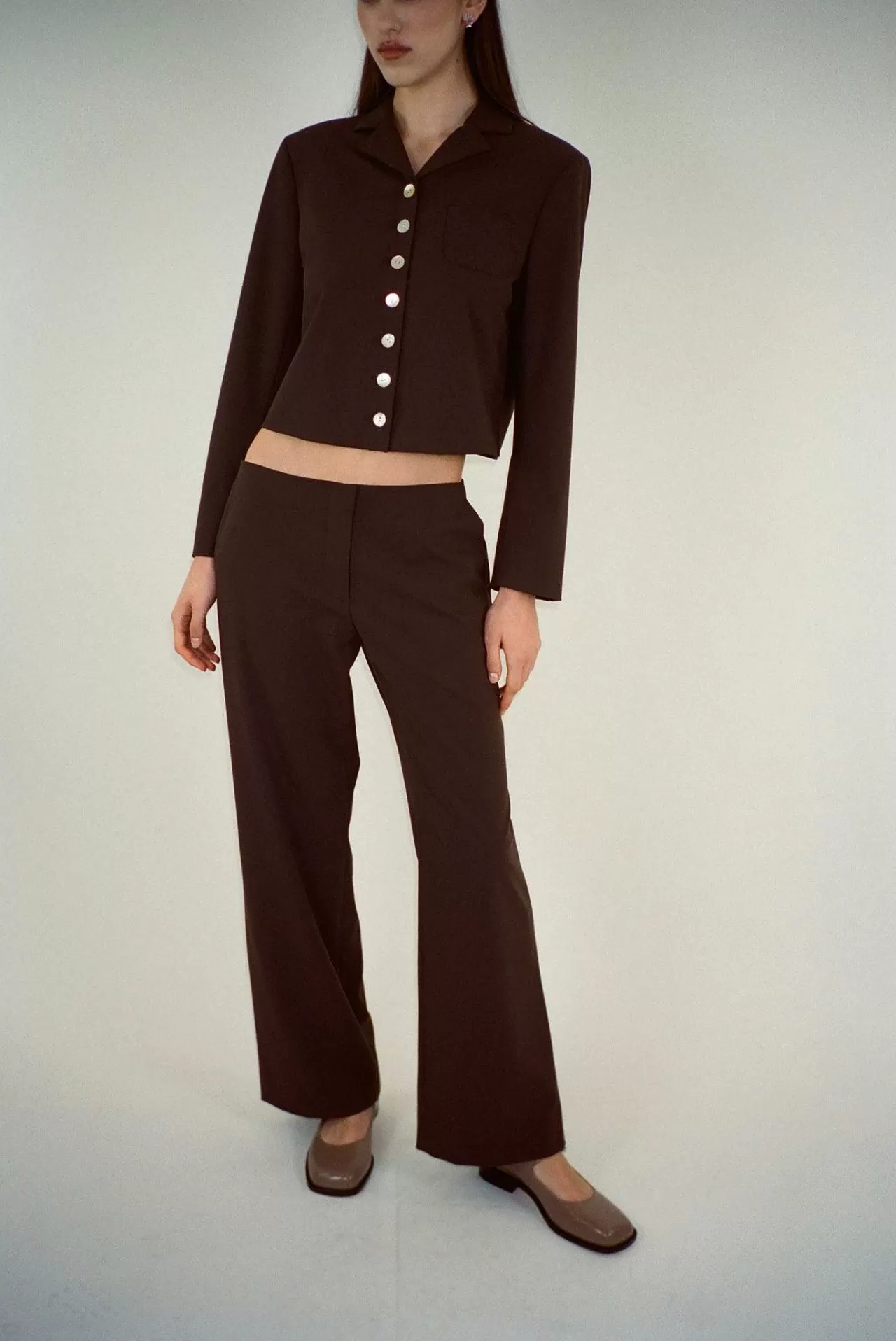 Pantalon Ride Sandy Liang - Brun Élégant pour Femme
