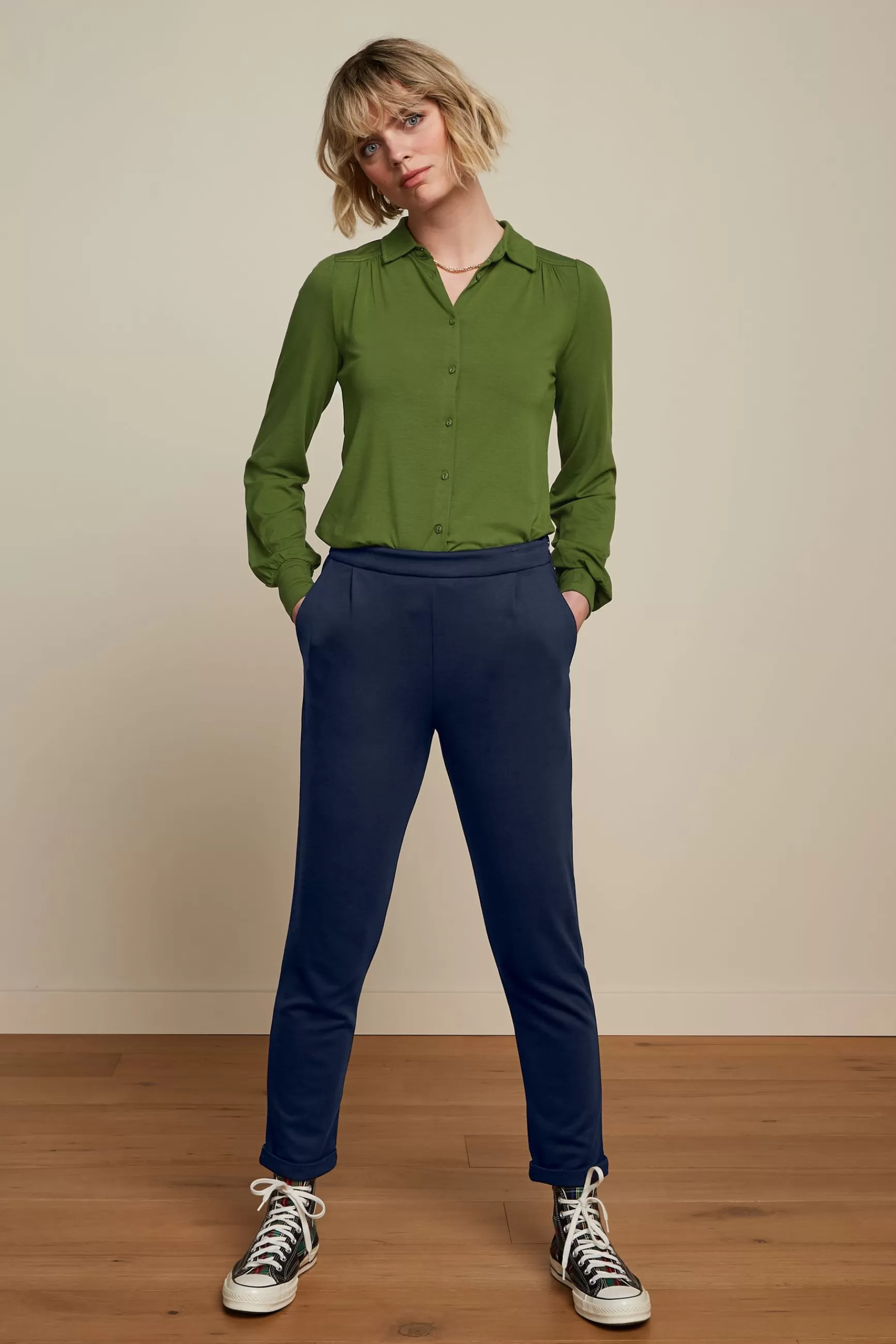 Pantalon Élégant Milano Uni par King Louie - Style Urbain Confortable pour Femme