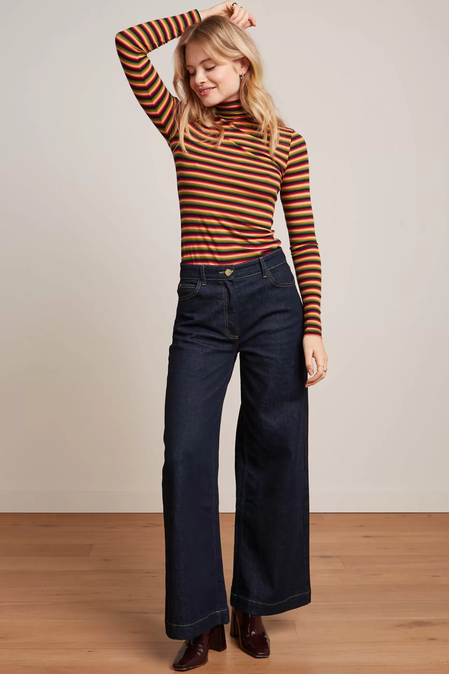 Pull col roulé King Louie - Rayures Mimmi pour femme