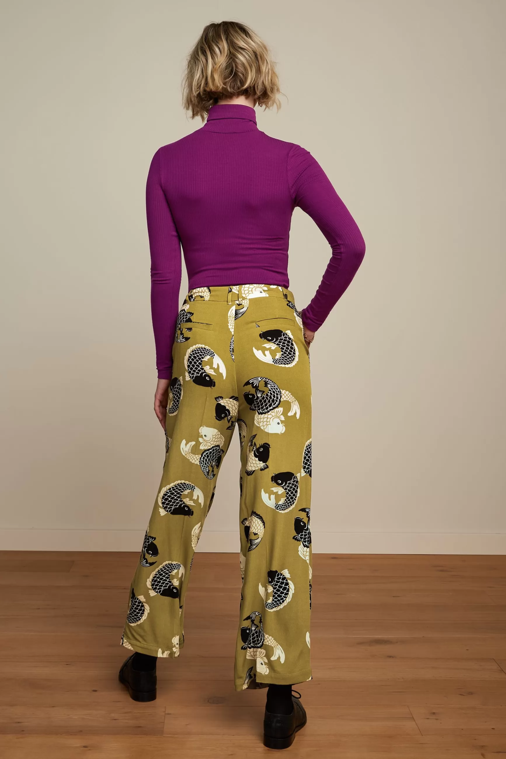DAMES pour Femmes - Pull Col Roulé King Louie en Côtes Uni