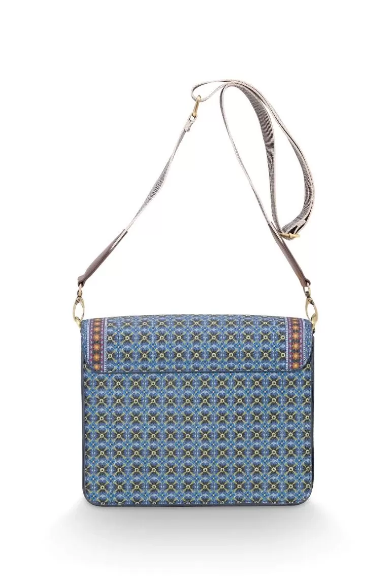 Pip Studio - Pochette Bandoulière Élégante « Trèfle d'Été » Bleu Ciel en Édition Limitée  

(：，