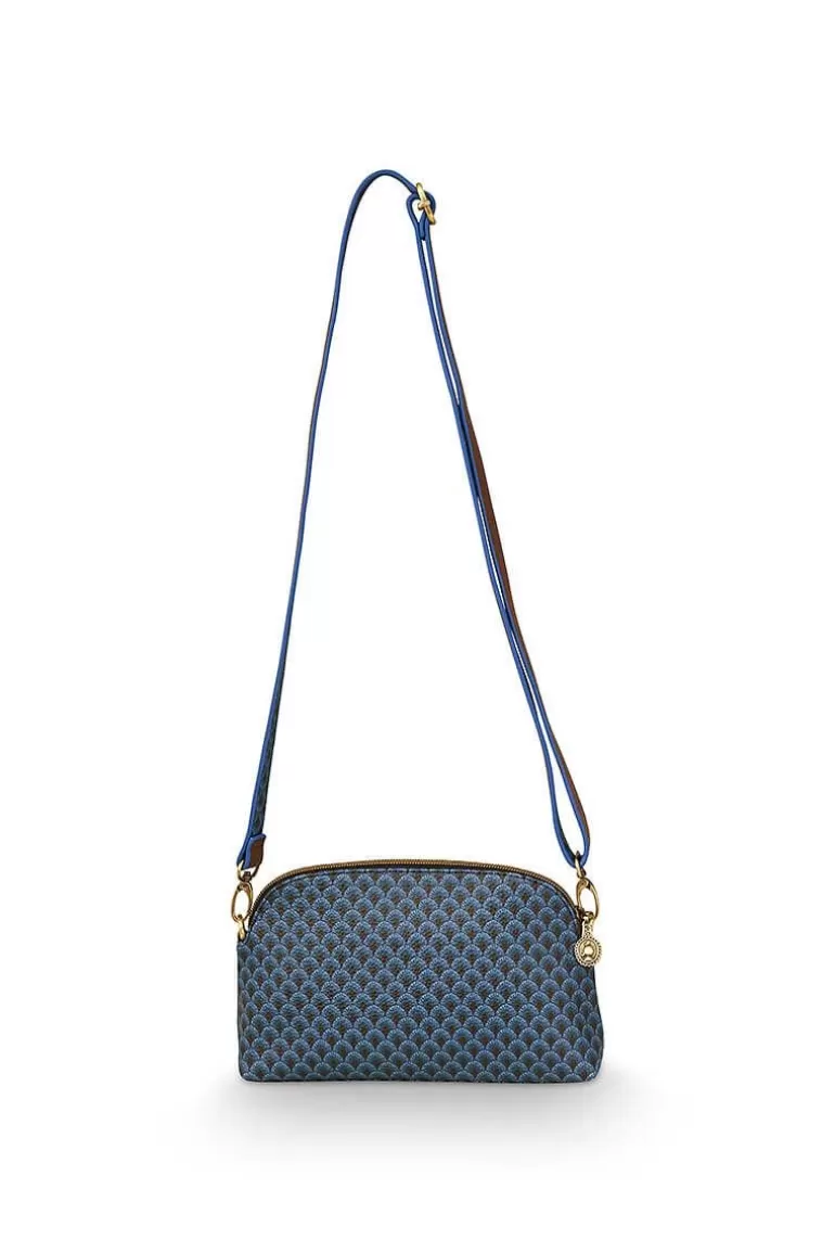 Pip Studio - Sac bandoulière Suki bleu saphir, modèle compact élégant pour un style bohème décontracté (Collection printanière)