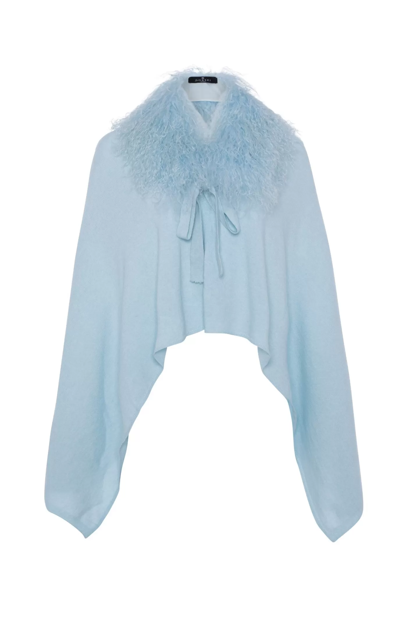 Poncho Femme Élégant GORSKI Montréal - Cachemire et Laine Mérinos avec Col en Agneau de Mongolie  

Douceur Haut de Gamme : Poncho Mixte en Mélange Premium pour Femmes  
Coloration Naturelle - Collar Doublure d'Agneau Mongol Authentique  
Style Urbain Montréalais Confortable pour Toutes Saisons