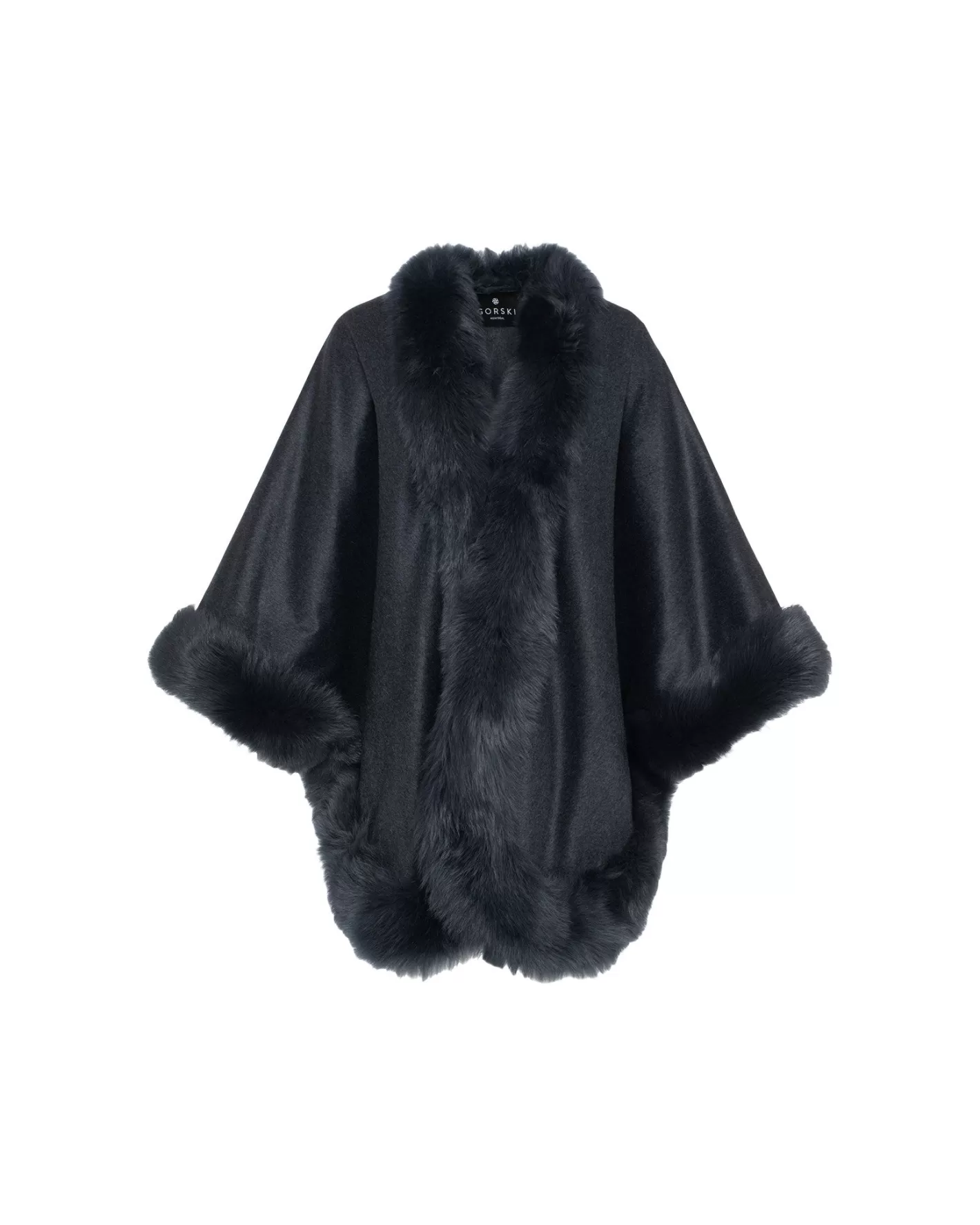 Cape féminine en cachemire GORSKI Montréal - Doublure luxueuse en agneau Toscan pour un hiver élégant