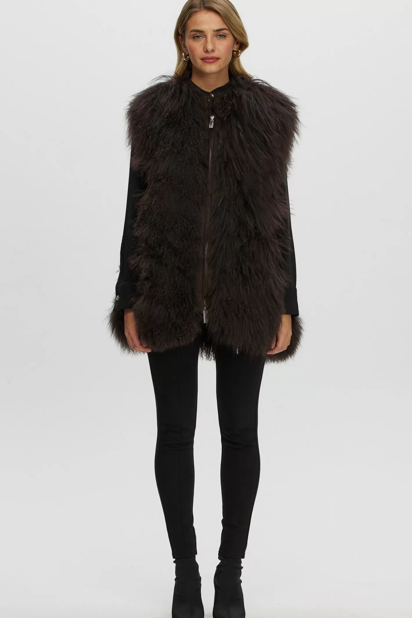 Veste Doudoune Légère GORSKI - Style Montréalais en Laine Mongole - Fermeture Éclair Élégante pour Femme