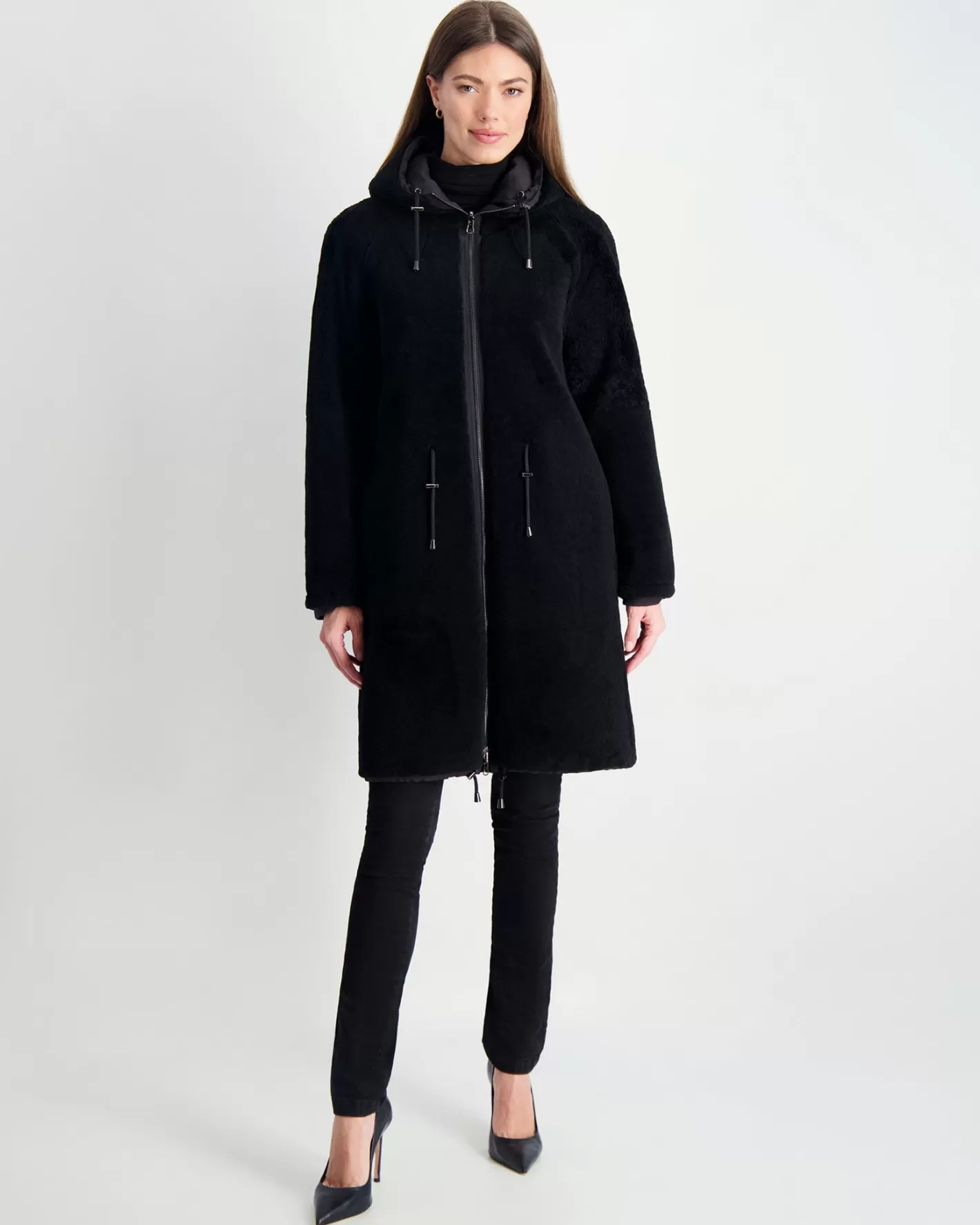 Parka réversible en agneau shearling et nylon - Édition exclusive Montréal par GORSKI pour femme