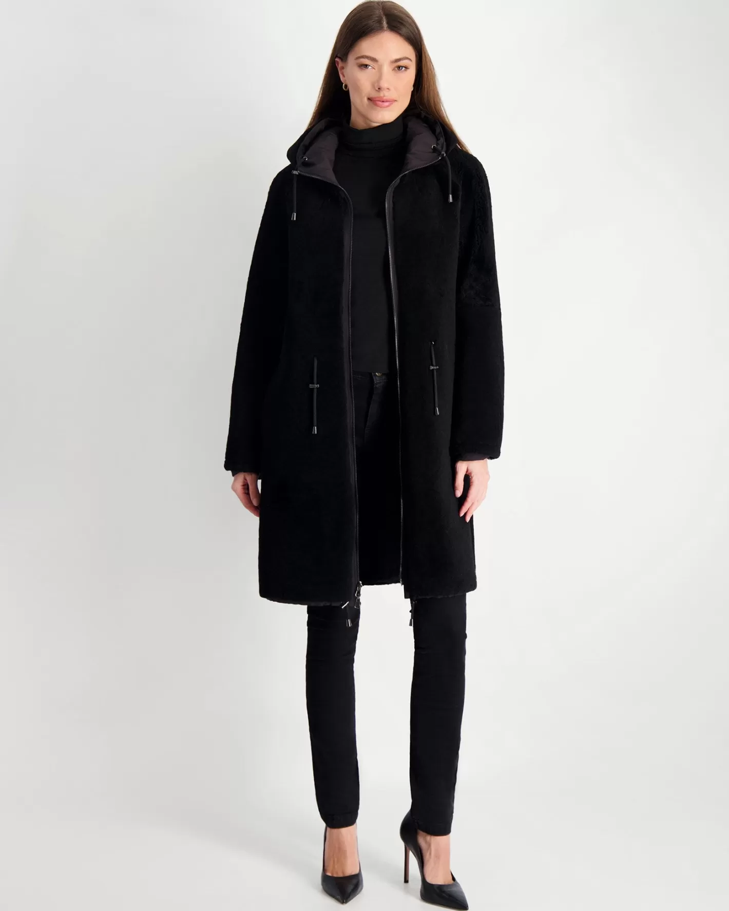 Parka réversible en agneau shearling et nylon - Édition exclusive Montréal par GORSKI pour femme