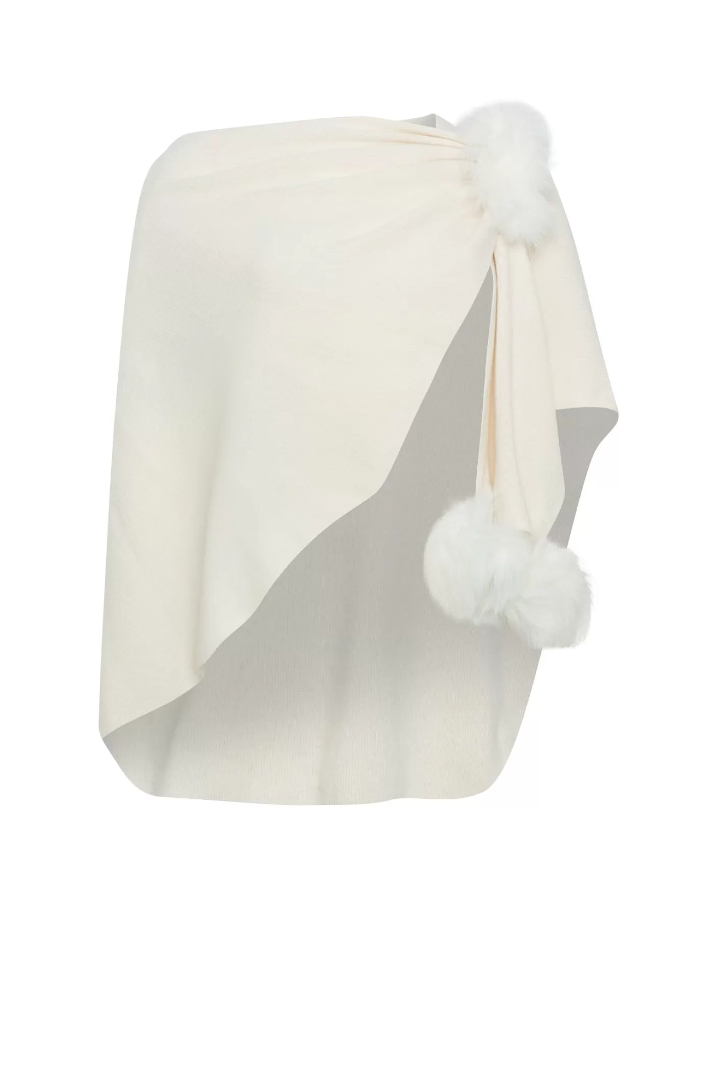 Cape féminine hiver en laine premium avec garniture pompons en agneau – Création exclusive GORSKI Montréal
