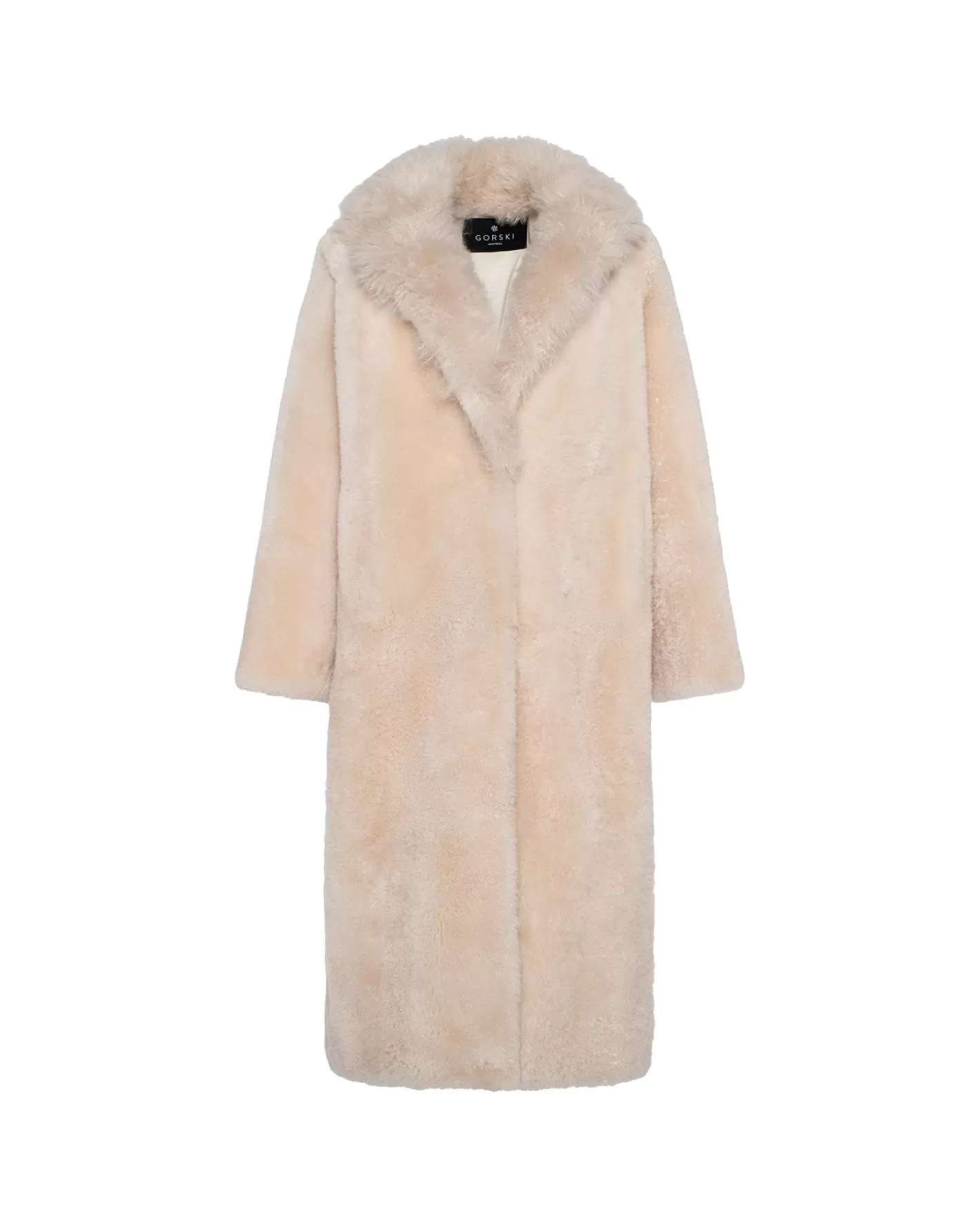 Manteau Femme GORSKI Montréal en Cachemire de Chèvre Écrêté – Col Doublé Matière Premium