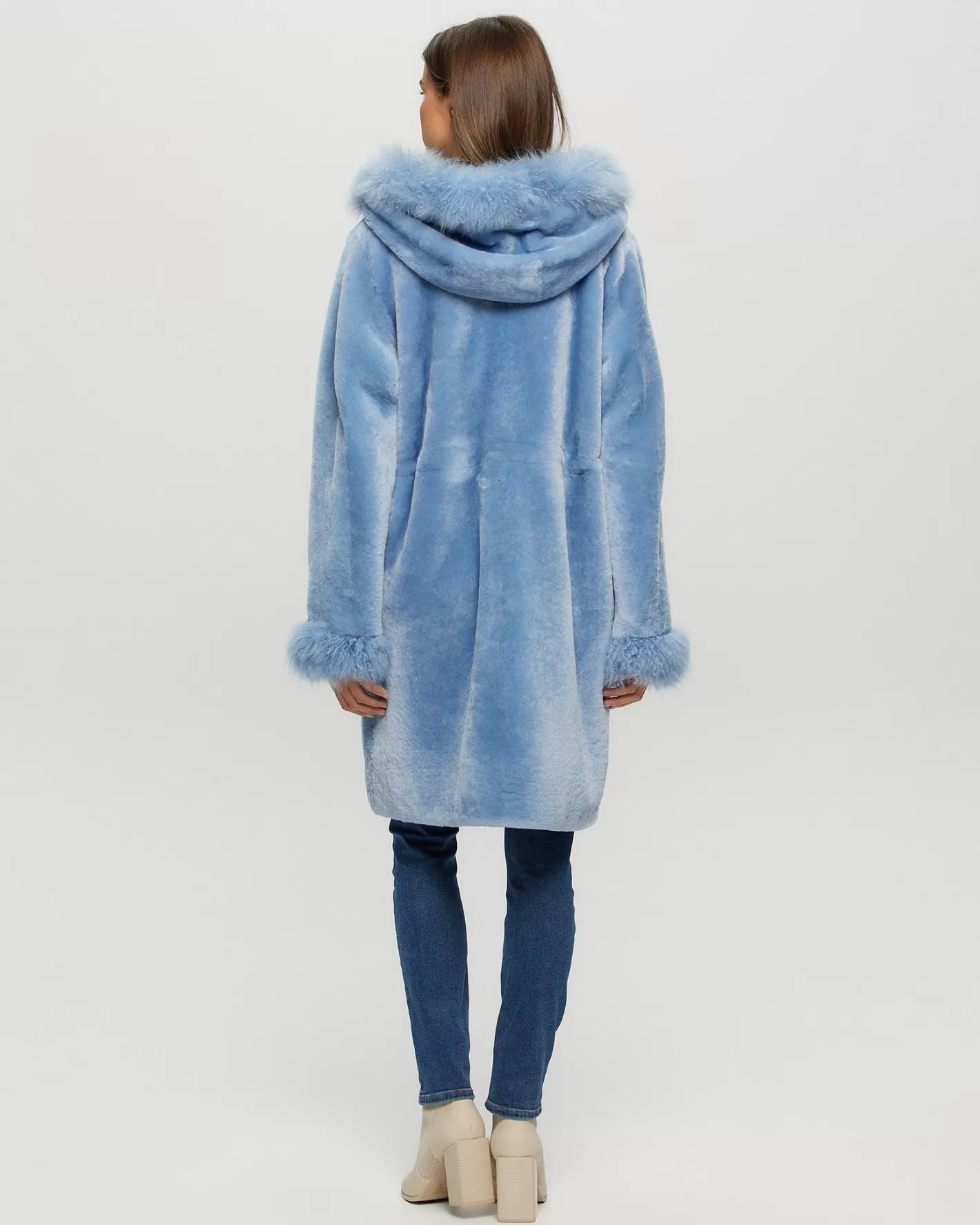 Parka d'hiver femme GORSKI Montréal – Doublure en agneau shearling avec passepoils en cachemire de chèvre sélectionné  

（：，，，。，，