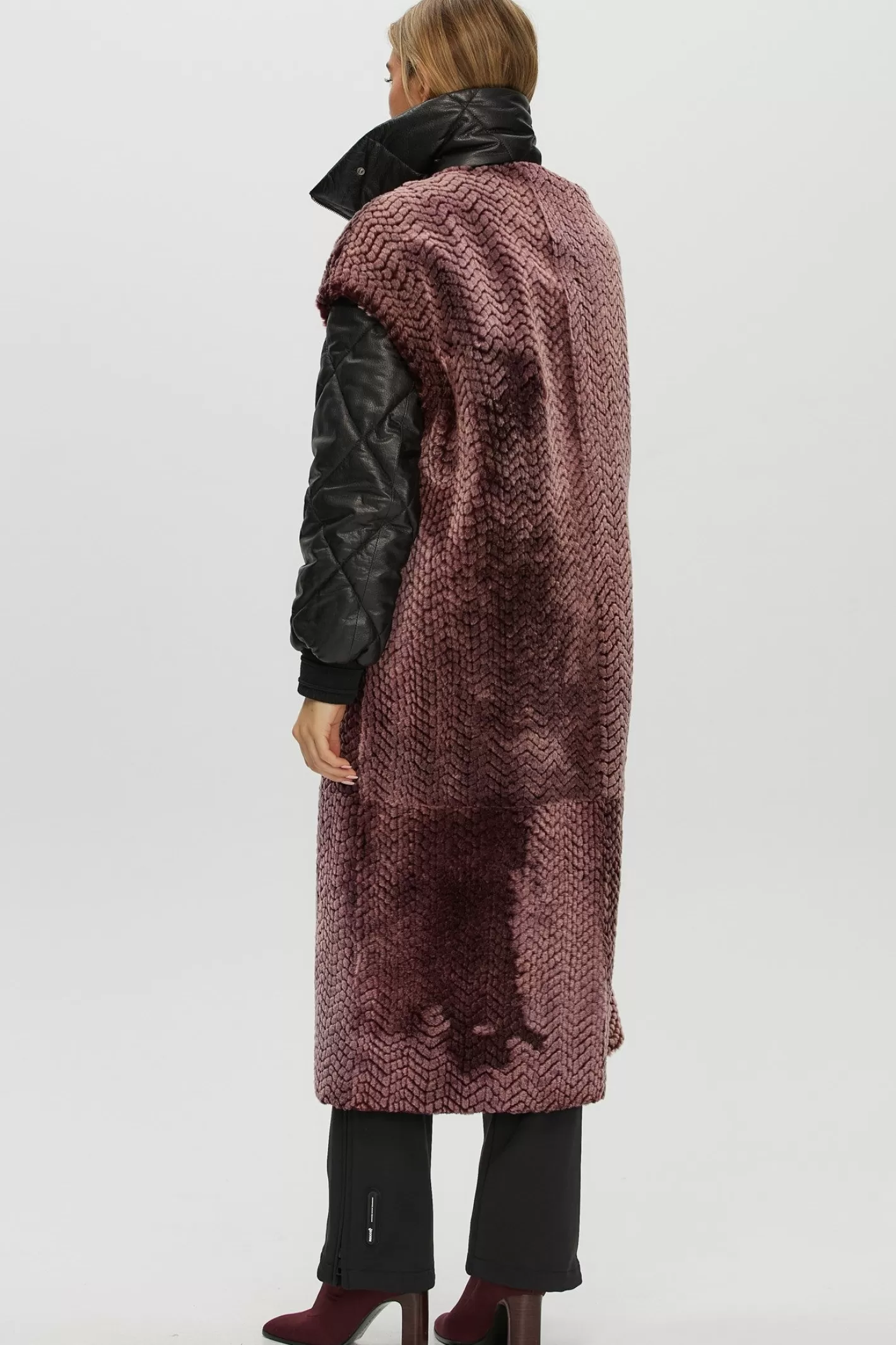 Manteau Femme GORSKI Montréal en Agneau Shearling – Manches en Cuir Détachables Élégantes