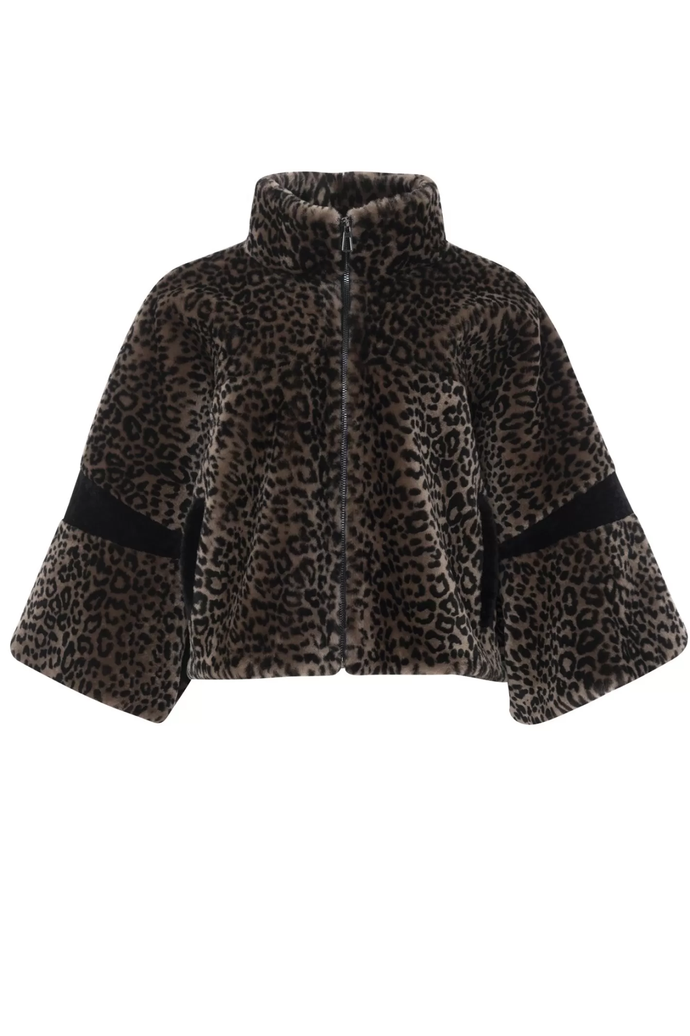 Veste d'hiver GORSKI Montréal en agneau shearling - Coupe cintrée avec fermeture éclair et manches courtes élégamment découpées