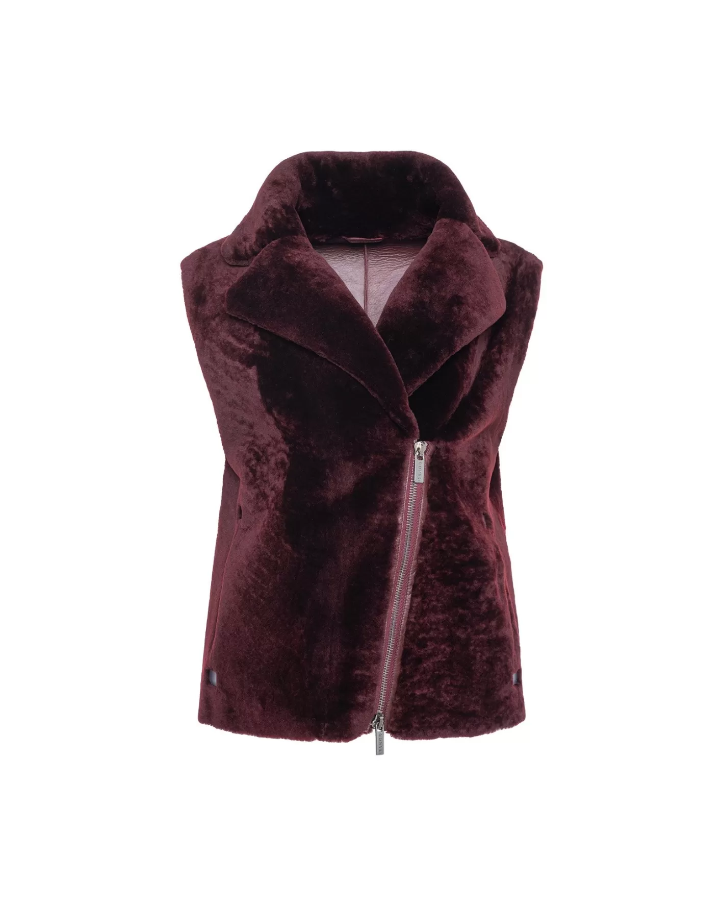 Veste Femme GORSKI – Style Montréal en Agneau Shearling avec Fermeture Éclair

（：、，，