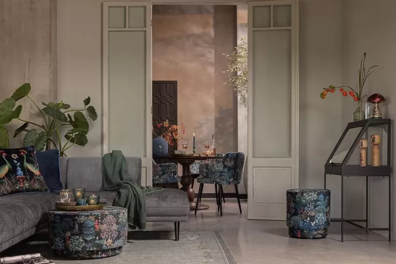 Chaise de Jardin Pip Studio - Collection Élégante en Tissu Bleu Nuit