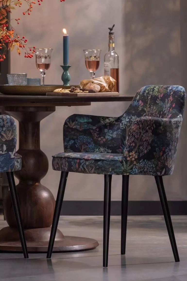 Chaise de Jardin Pip Studio - Collection Élégante en Tissu Bleu Nuit