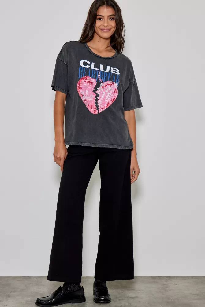 T-shirt décontracté Five Jeans - Collection Cœur Brisé en coton premium