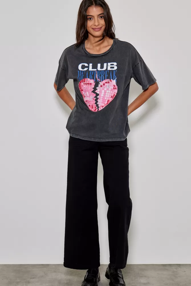 T-shirt décontracté Five Jeans - Collection Cœur Brisé en coton premium