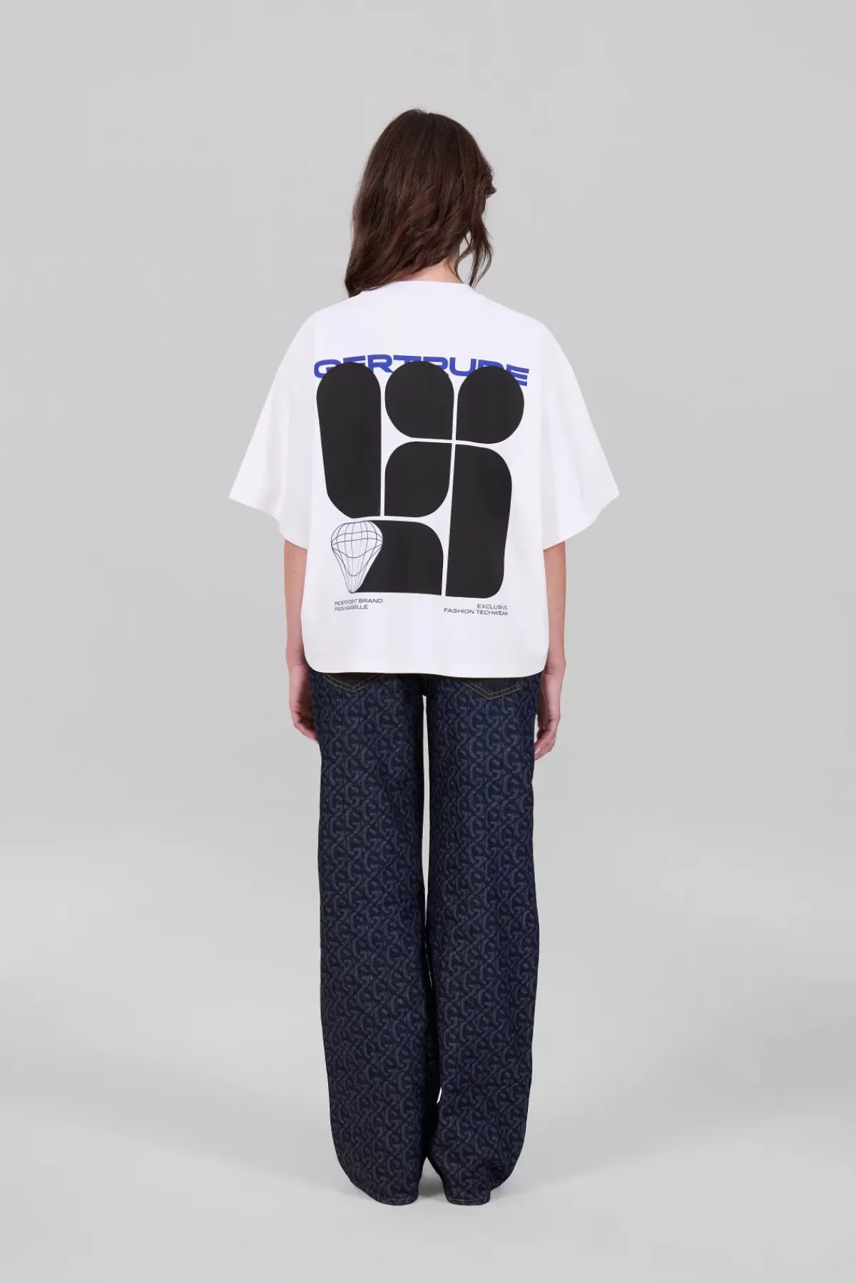 T-shirt oversize à manches courtes avec motif original Suzon-Gertrude - Collection exclusive