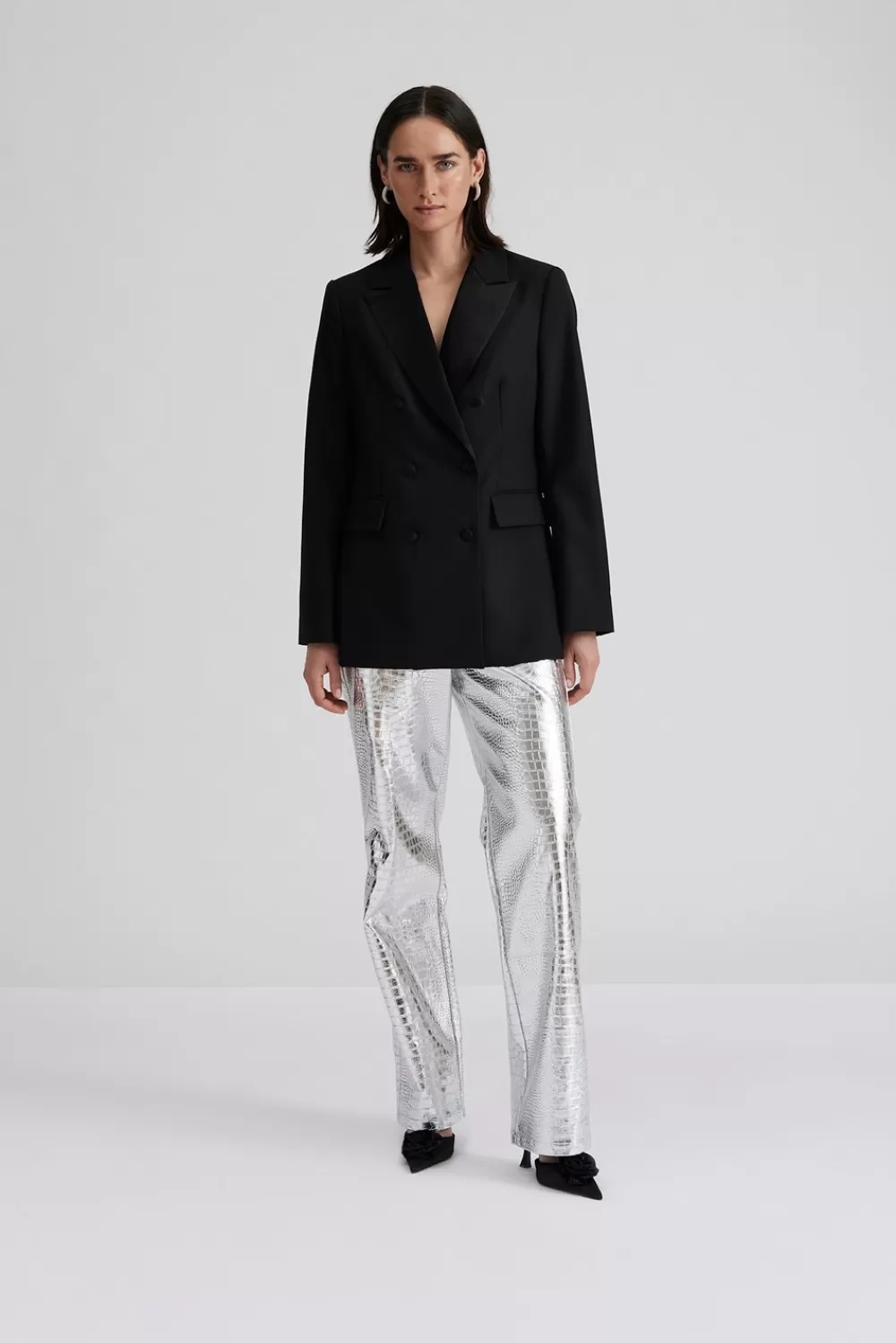 Malina - Blazer Smoking Élégant Noir Ébène - Nouvelle Collection Automne 2024