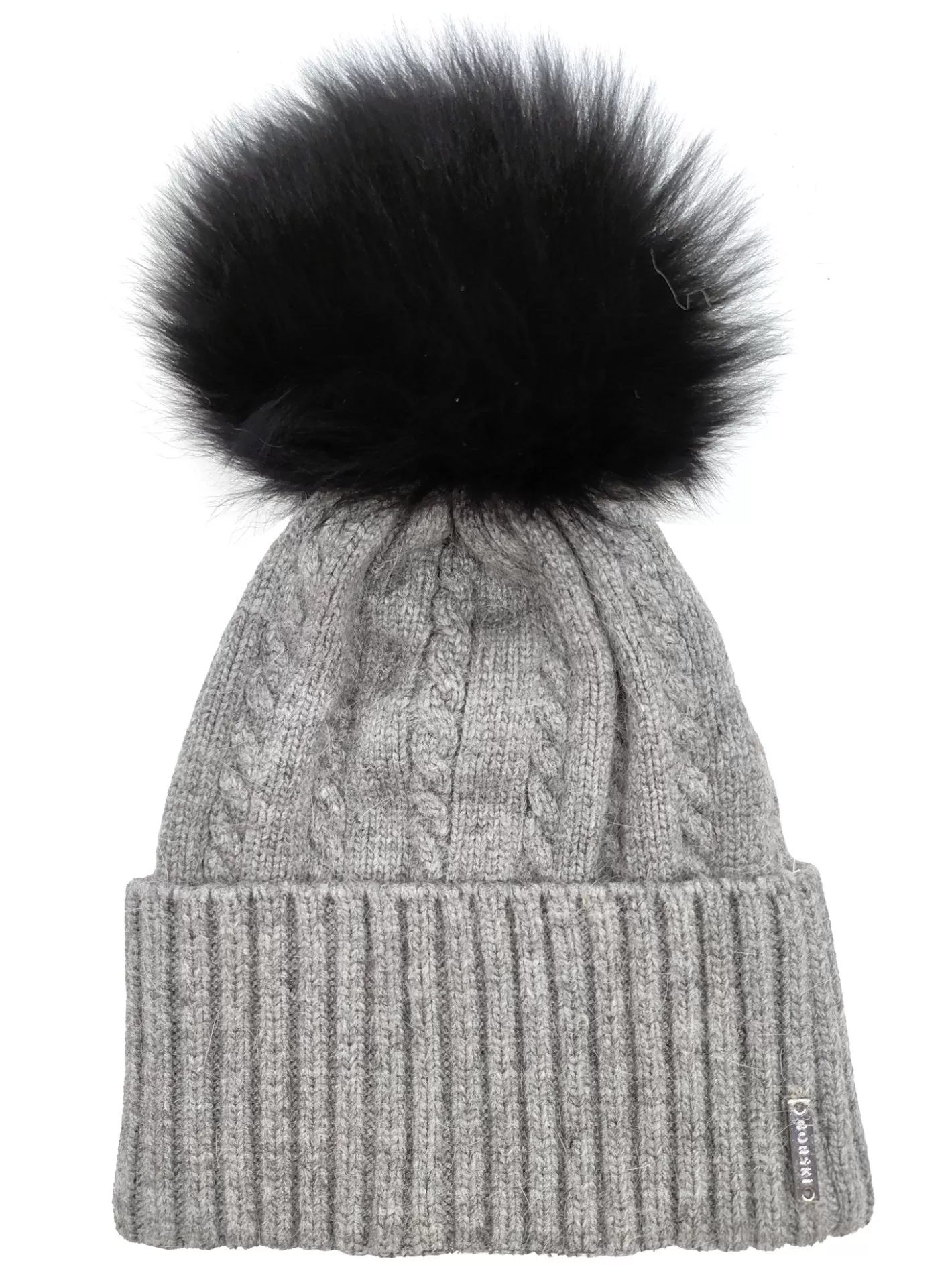 Bonnet GORSKI bicolore pour femme - Laine douce inspirée de Montréal avec pompon en laine d'agneau

(Version alternative plus naturelle : 
Bonnet tricot confortable GORSKI - Style Montréalais bicolore et pompon d'agneau premium)